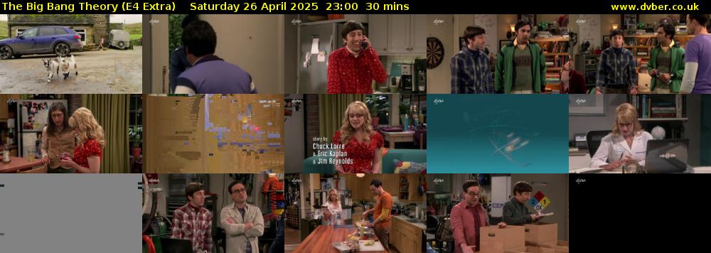 The Big Bang Theory (E4 Extra) Saturday 26 April 2025 23:00 - 23:30