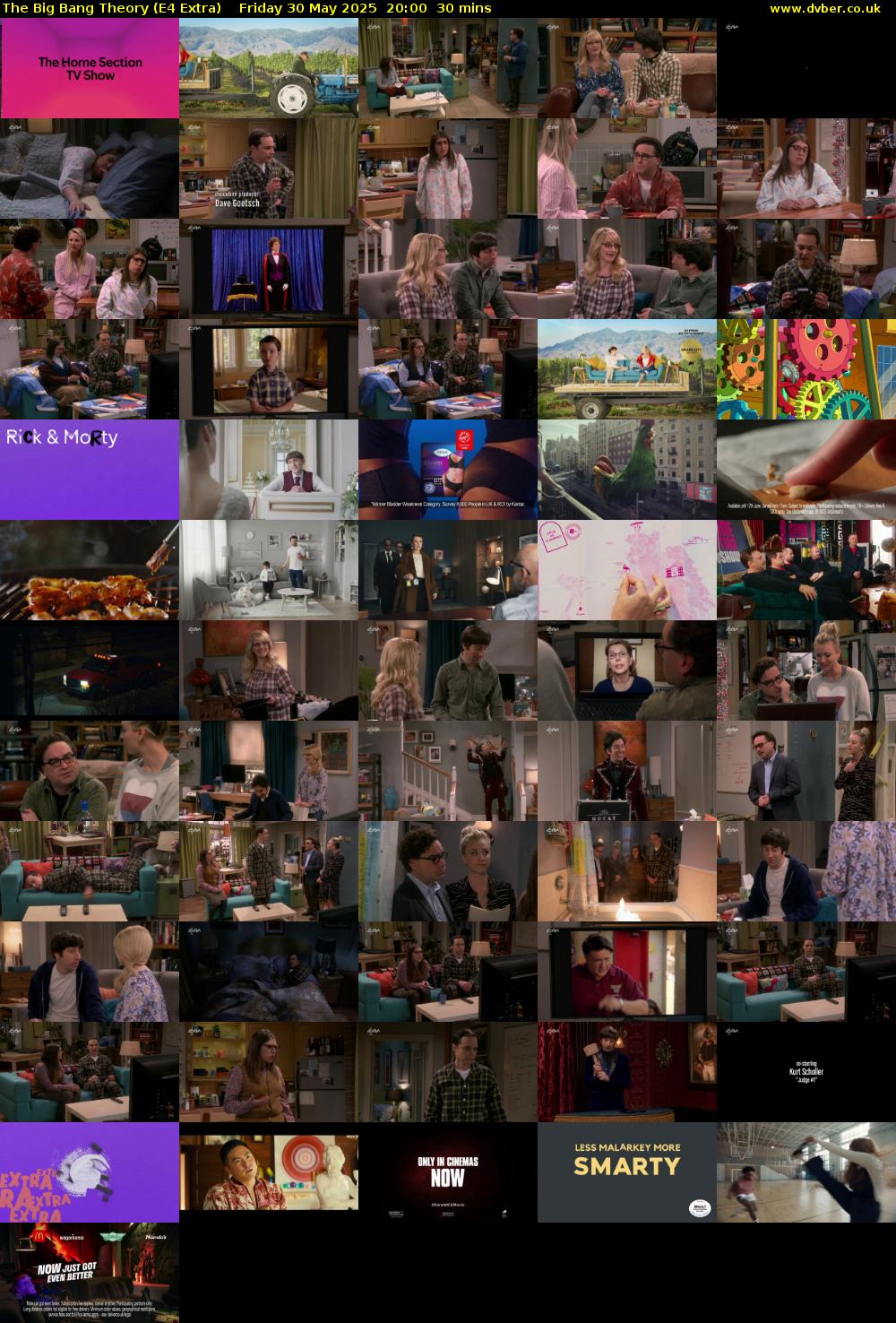 The Big Bang Theory (E4 Extra) Friday 30 May 2025 20:00 - 20:30