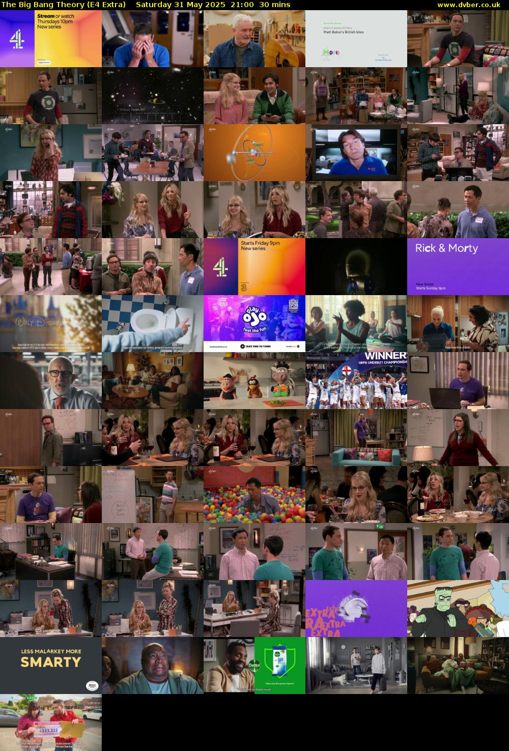 The Big Bang Theory (E4 Extra) Saturday 31 May 2025 21:00 - 21:30