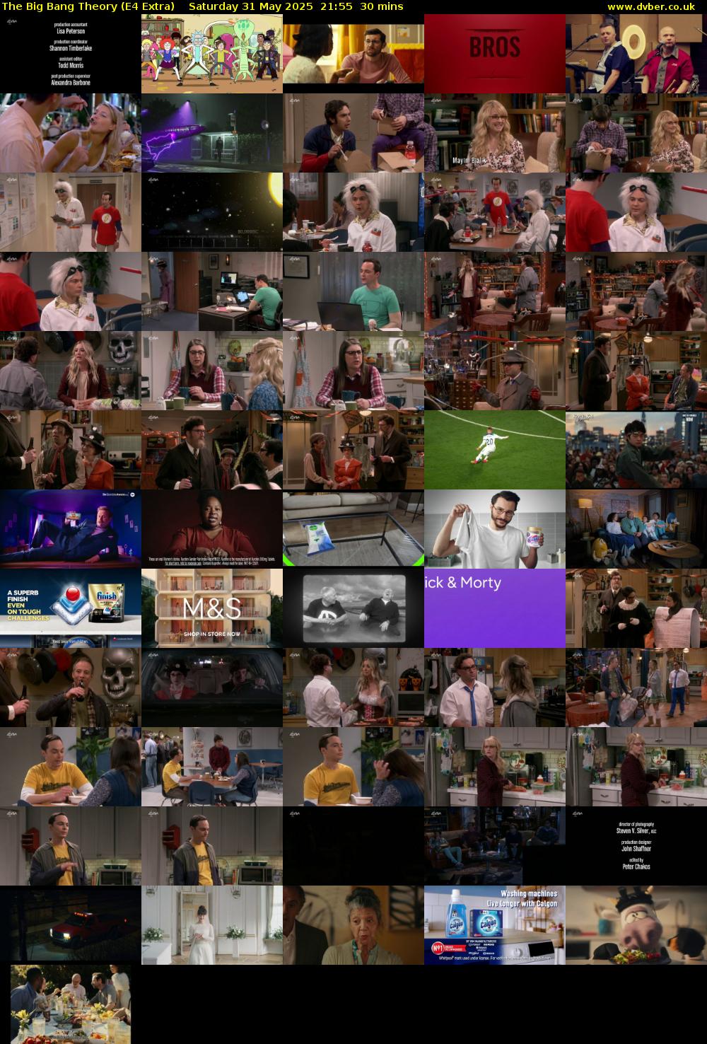 The Big Bang Theory (E4 Extra) Saturday 31 May 2025 21:55 - 22:25