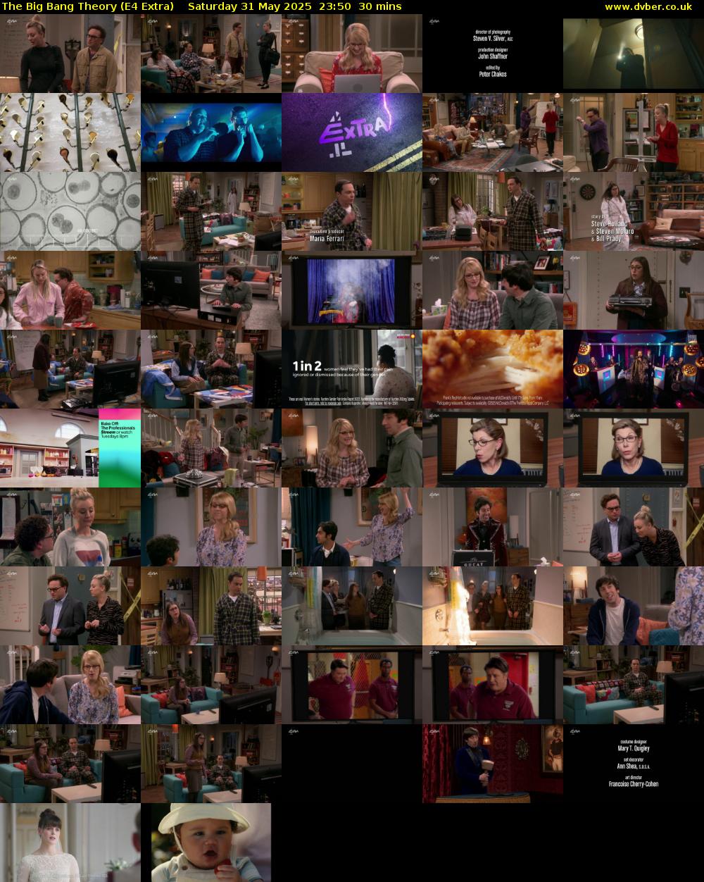 The Big Bang Theory (E4 Extra) Saturday 31 May 2025 23:50 - 00:20