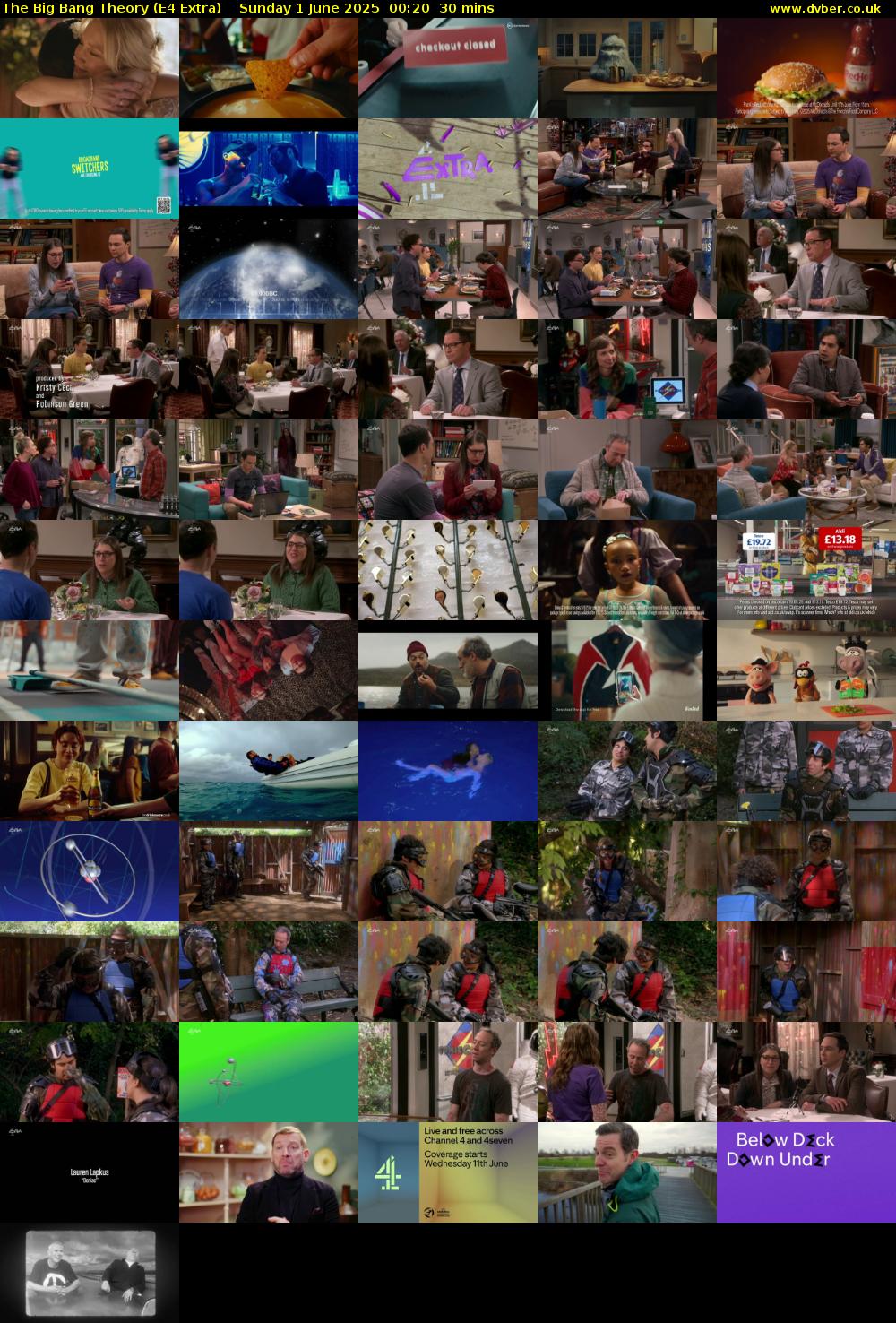 The Big Bang Theory (E4 Extra) Sunday 1 June 2025 00:20 - 00:50