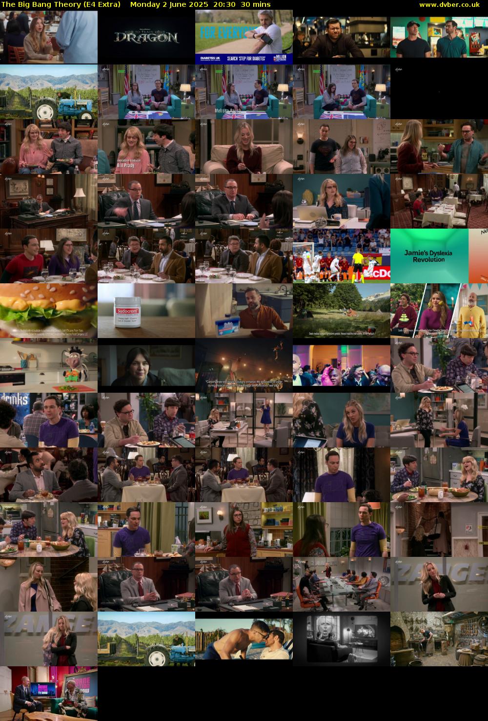 The Big Bang Theory (E4 Extra) Monday 2 June 2025 20:30 - 21:00