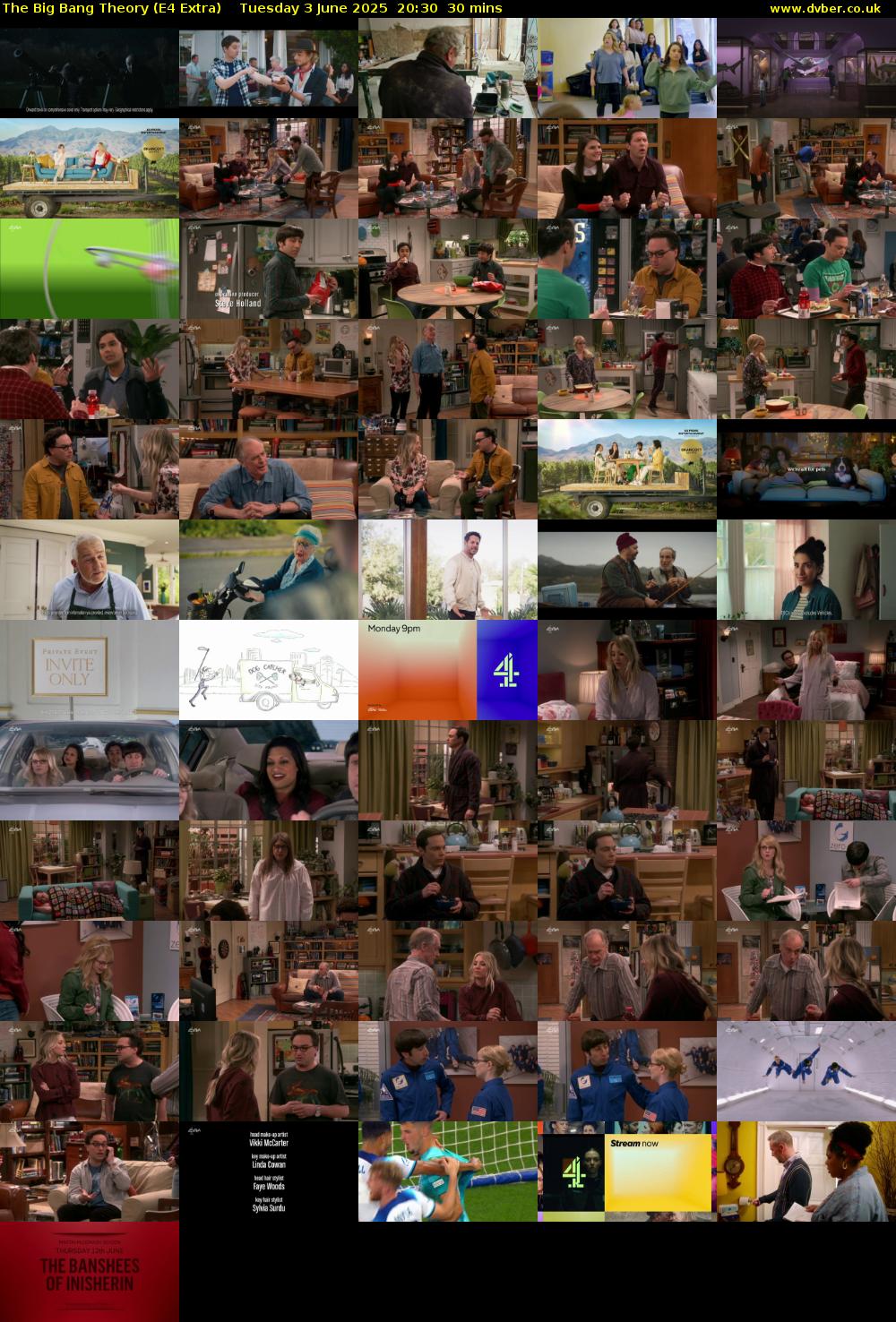 The Big Bang Theory (E4 Extra) Tuesday 3 June 2025 20:30 - 21:00