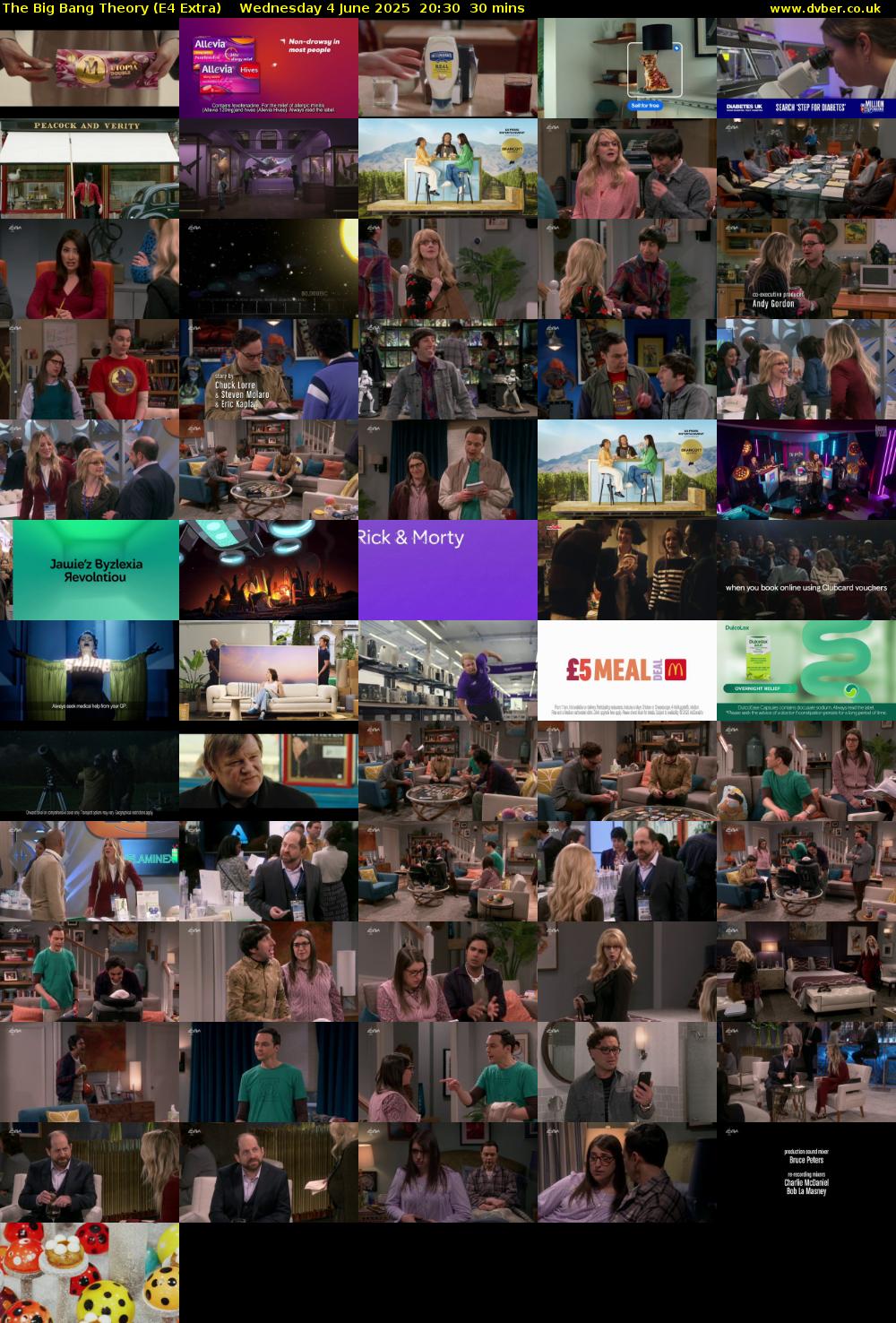 The Big Bang Theory (E4 Extra) Wednesday 4 June 2025 20:30 - 21:00