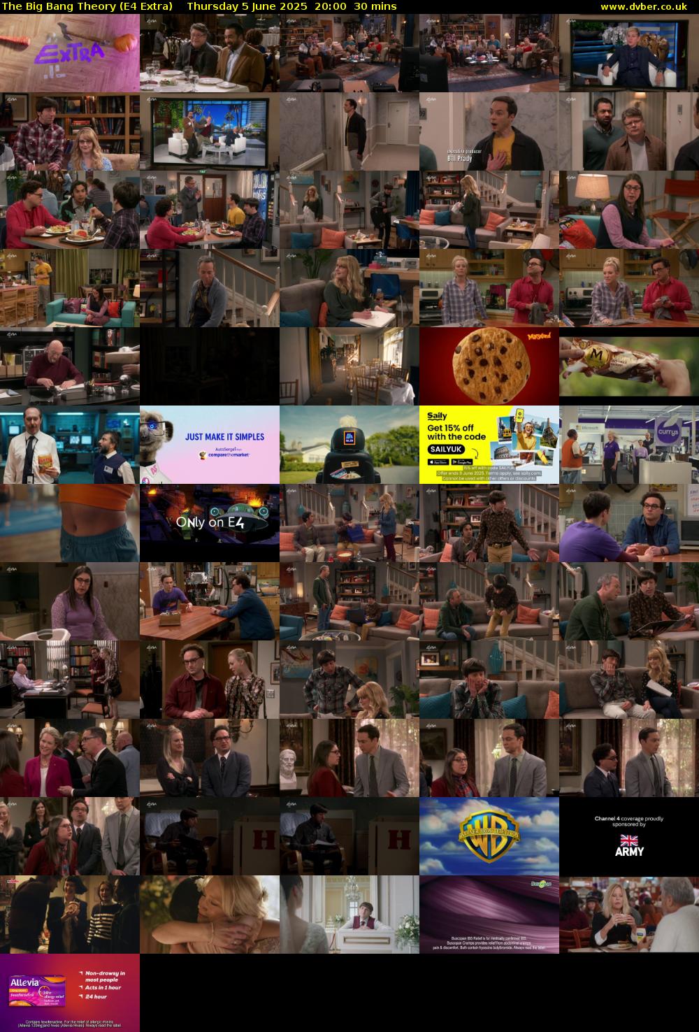 The Big Bang Theory (E4 Extra) Thursday 5 June 2025 20:00 - 20:30