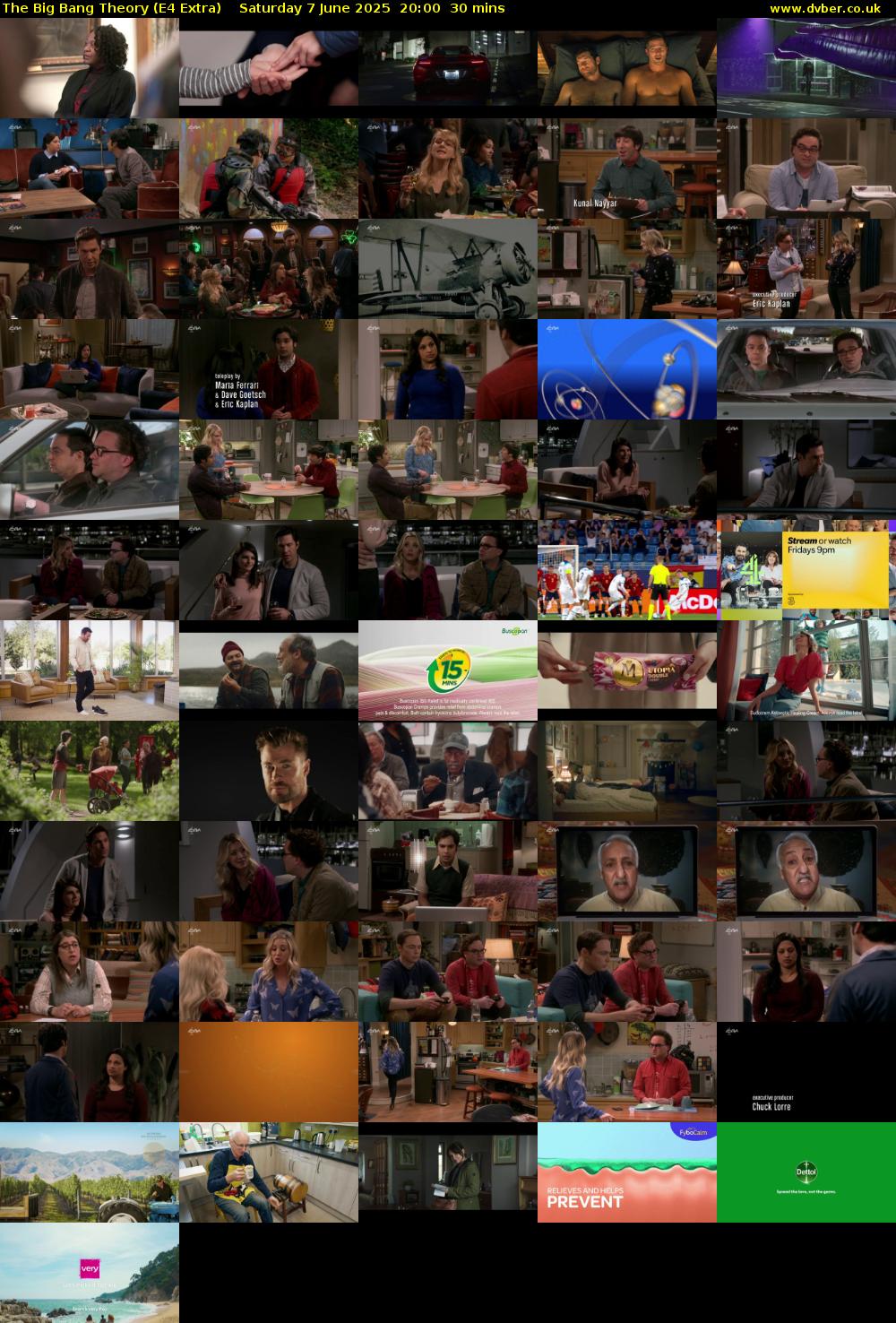 The Big Bang Theory (E4 Extra) Saturday 7 June 2025 20:00 - 20:30