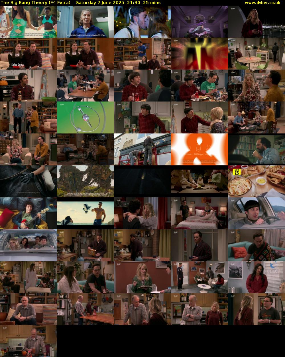 The Big Bang Theory (E4 Extra) Saturday 7 June 2025 21:30 - 21:55