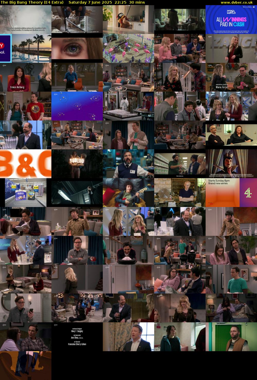 The Big Bang Theory (E4 Extra) Saturday 7 June 2025 22:25 - 22:55