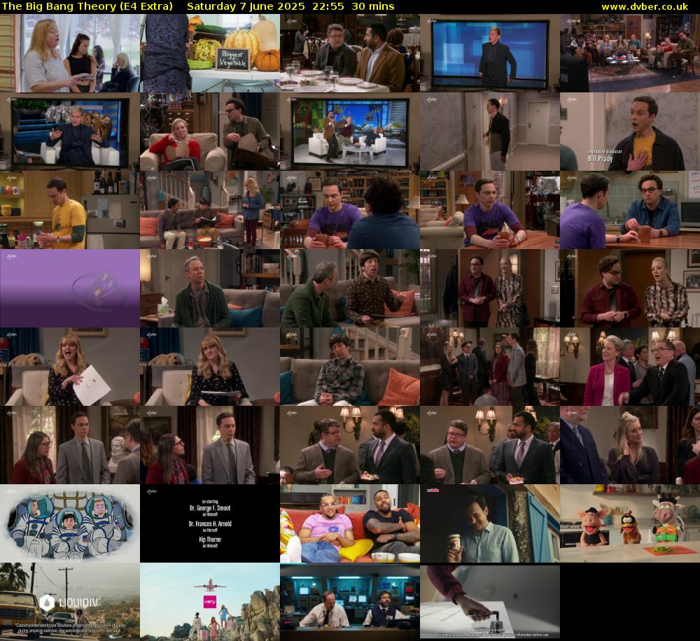 The Big Bang Theory (E4 Extra) Saturday 7 June 2025 22:55 - 23:25