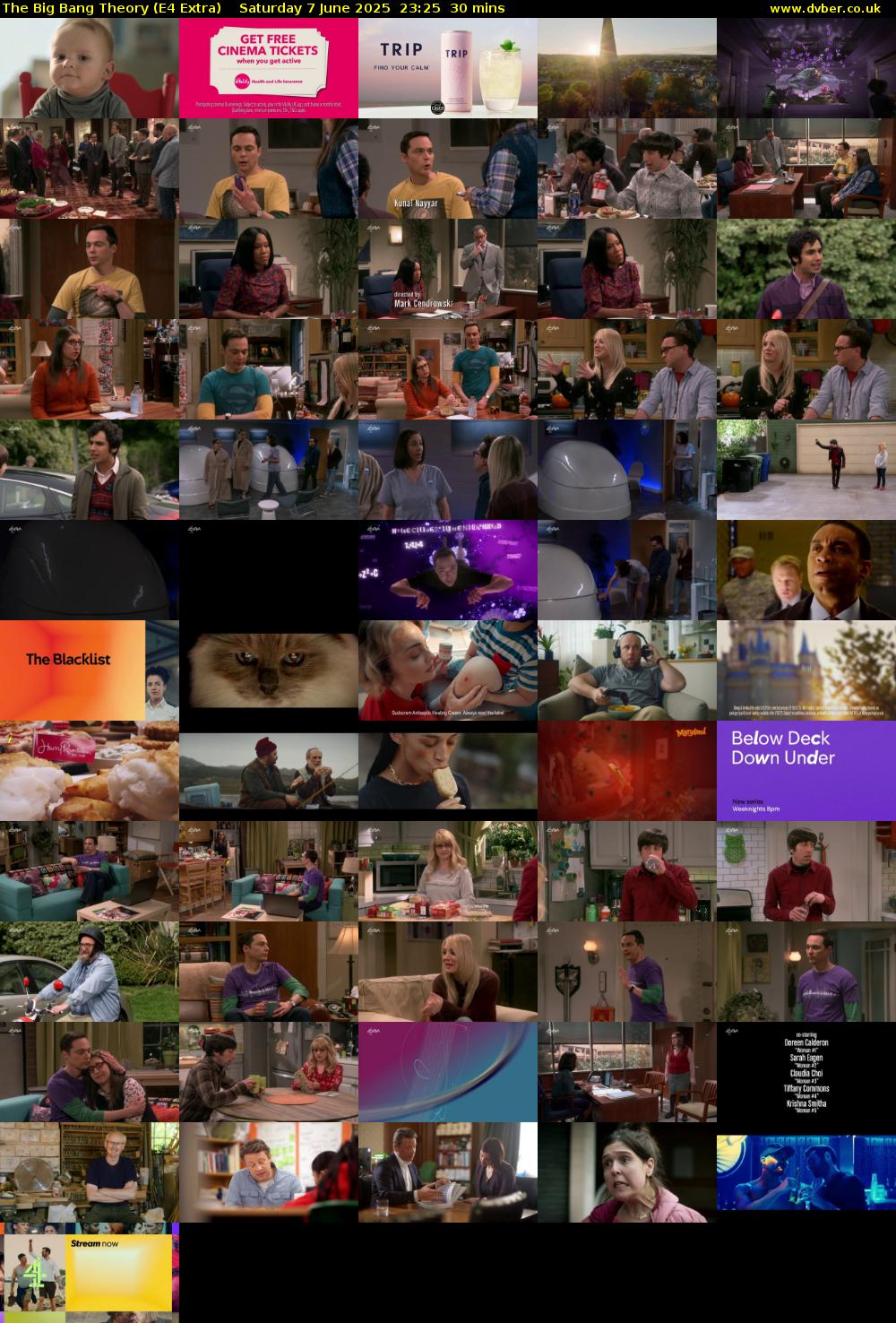 The Big Bang Theory (E4 Extra) Saturday 7 June 2025 23:25 - 23:55