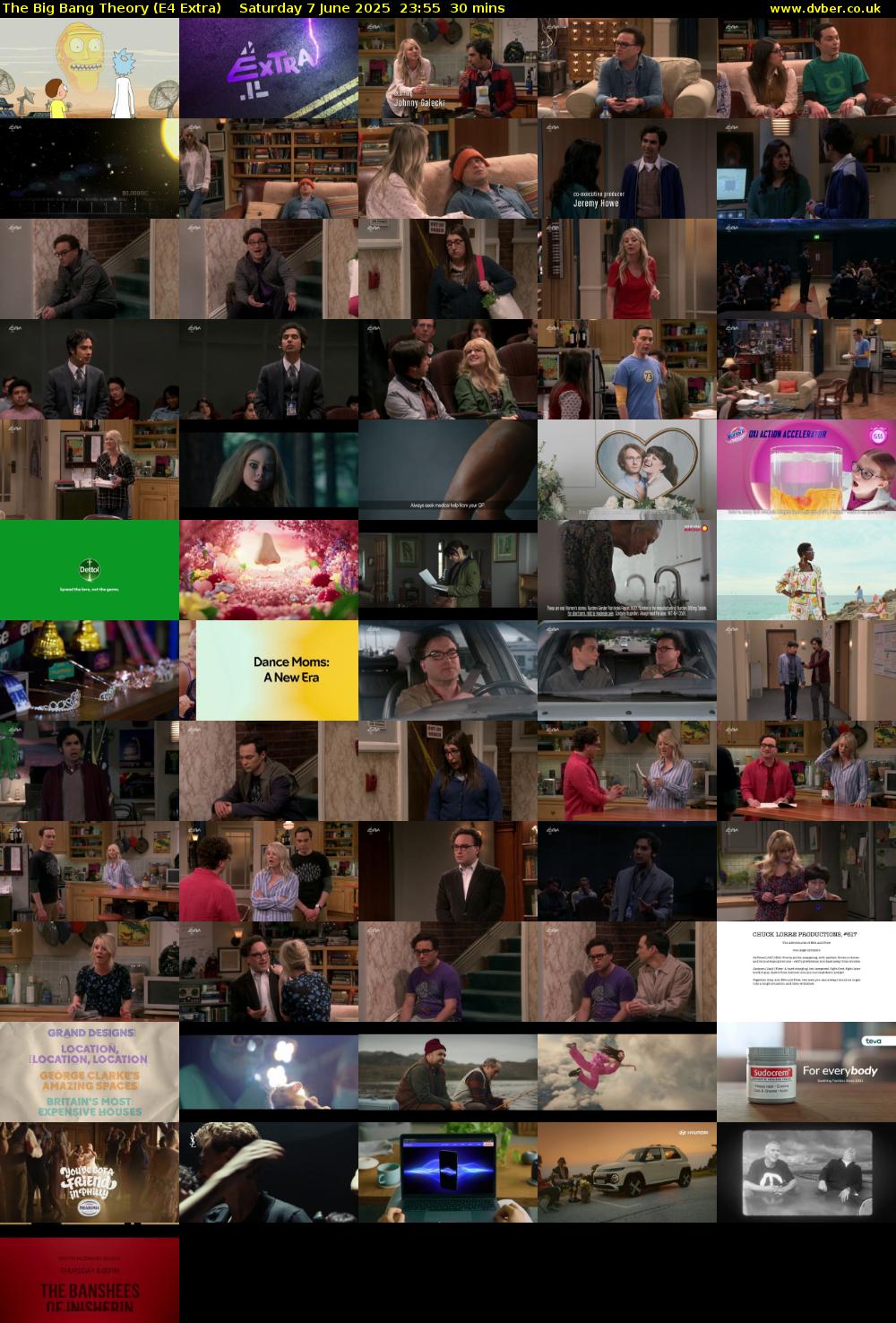 The Big Bang Theory (E4 Extra) Saturday 7 June 2025 23:55 - 00:25