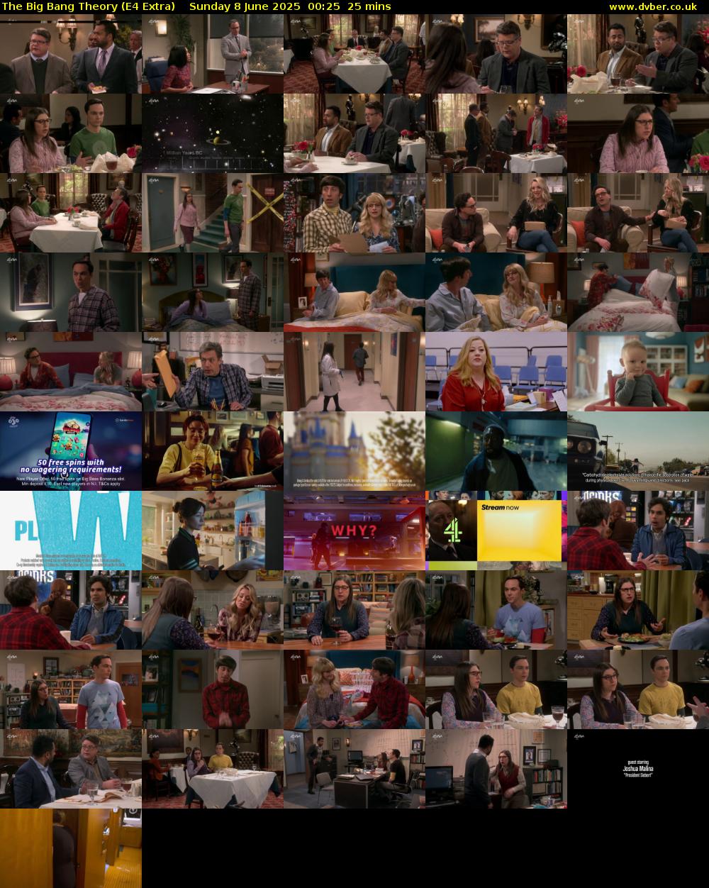The Big Bang Theory (E4 Extra) Sunday 8 June 2025 00:25 - 00:50
