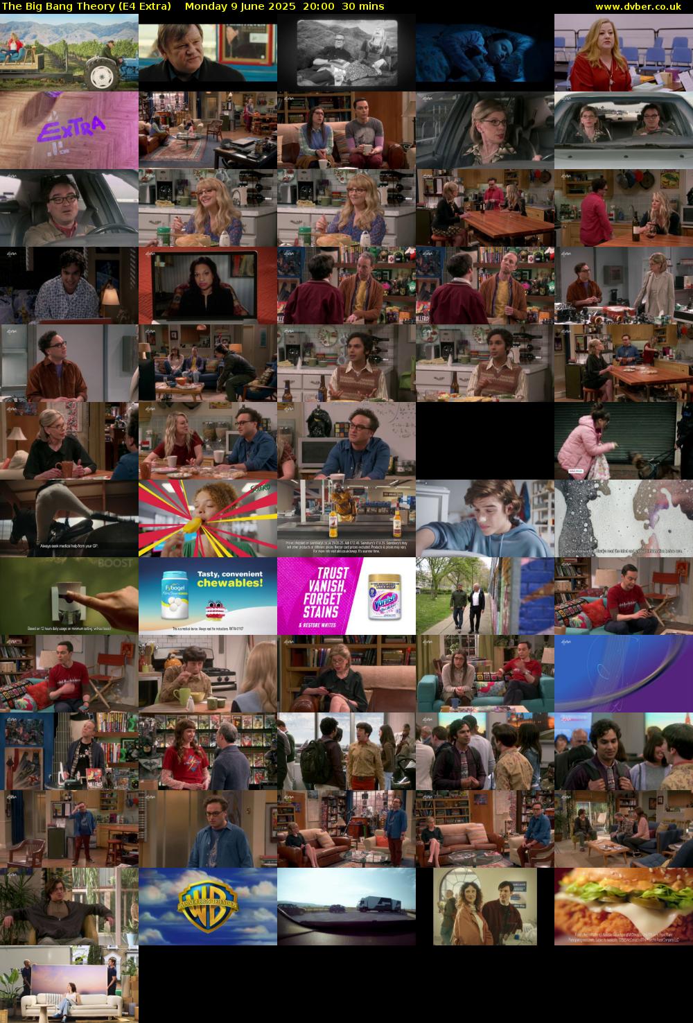 The Big Bang Theory (E4 Extra) Monday 9 June 2025 20:00 - 20:30