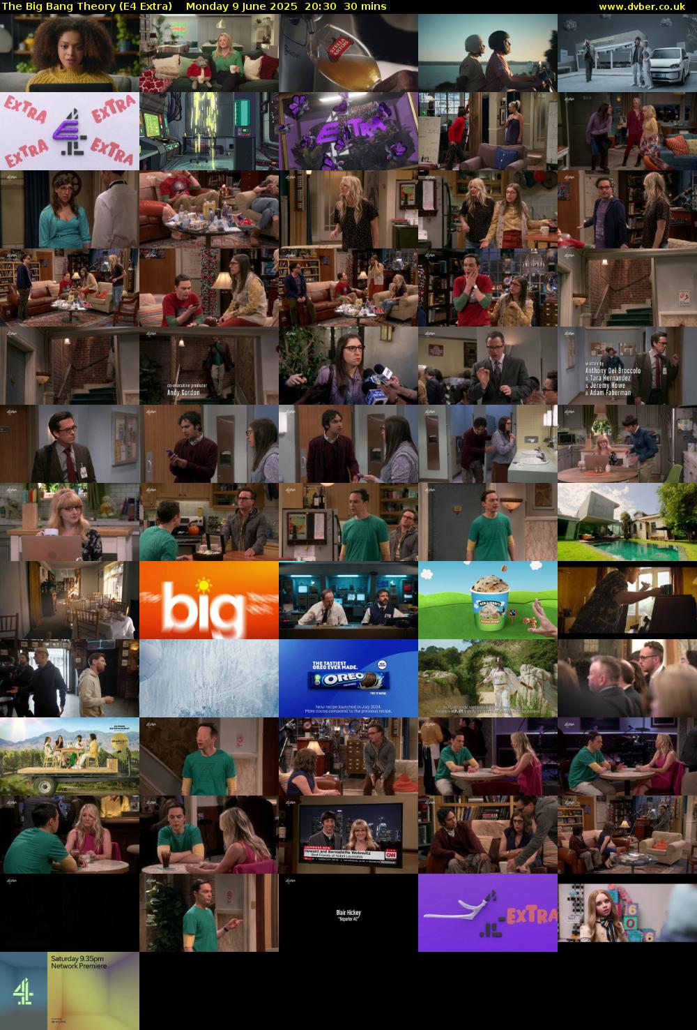 The Big Bang Theory (E4 Extra) Monday 9 June 2025 20:30 - 21:00