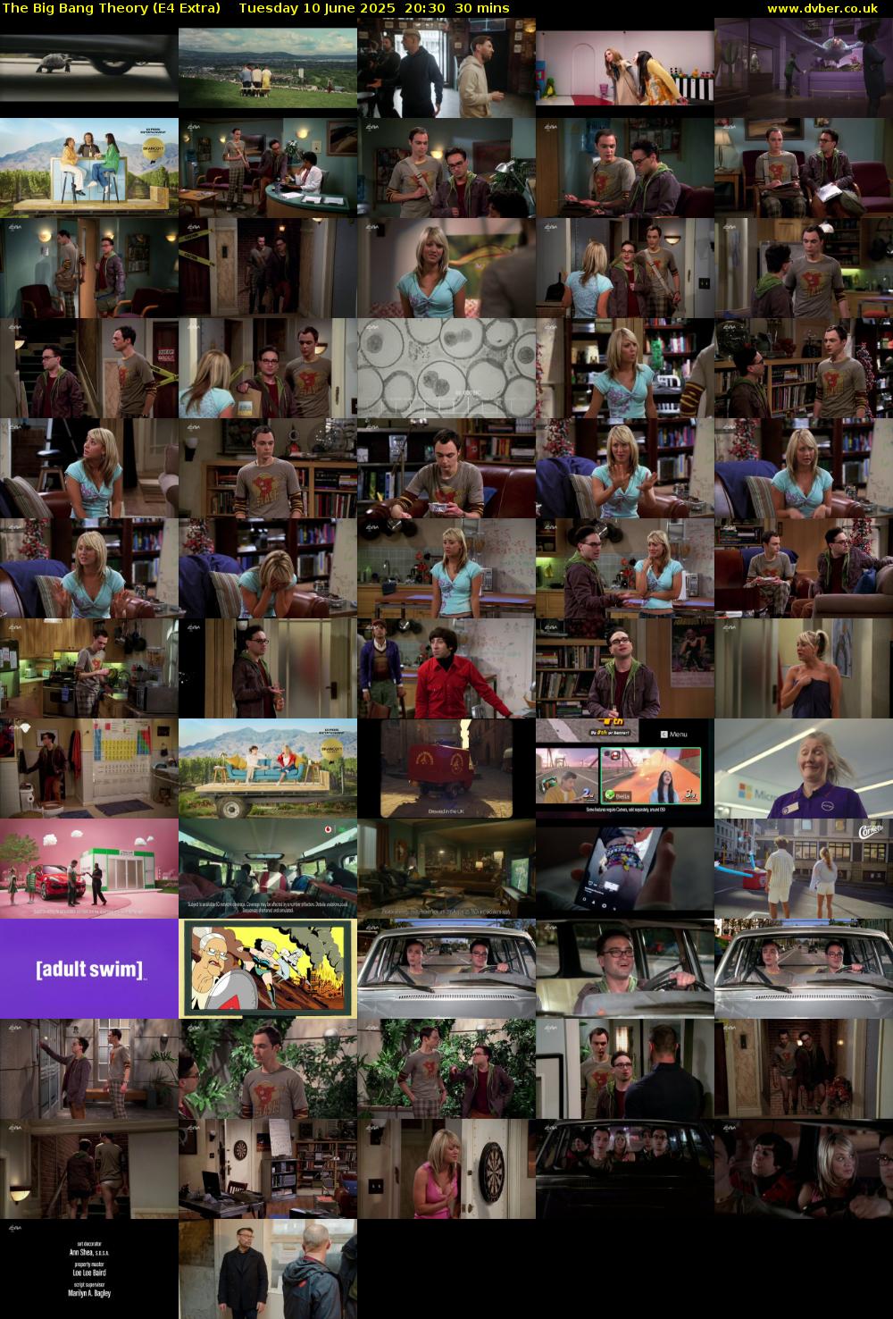 The Big Bang Theory (E4 Extra) Tuesday 10 June 2025 20:30 - 21:00
