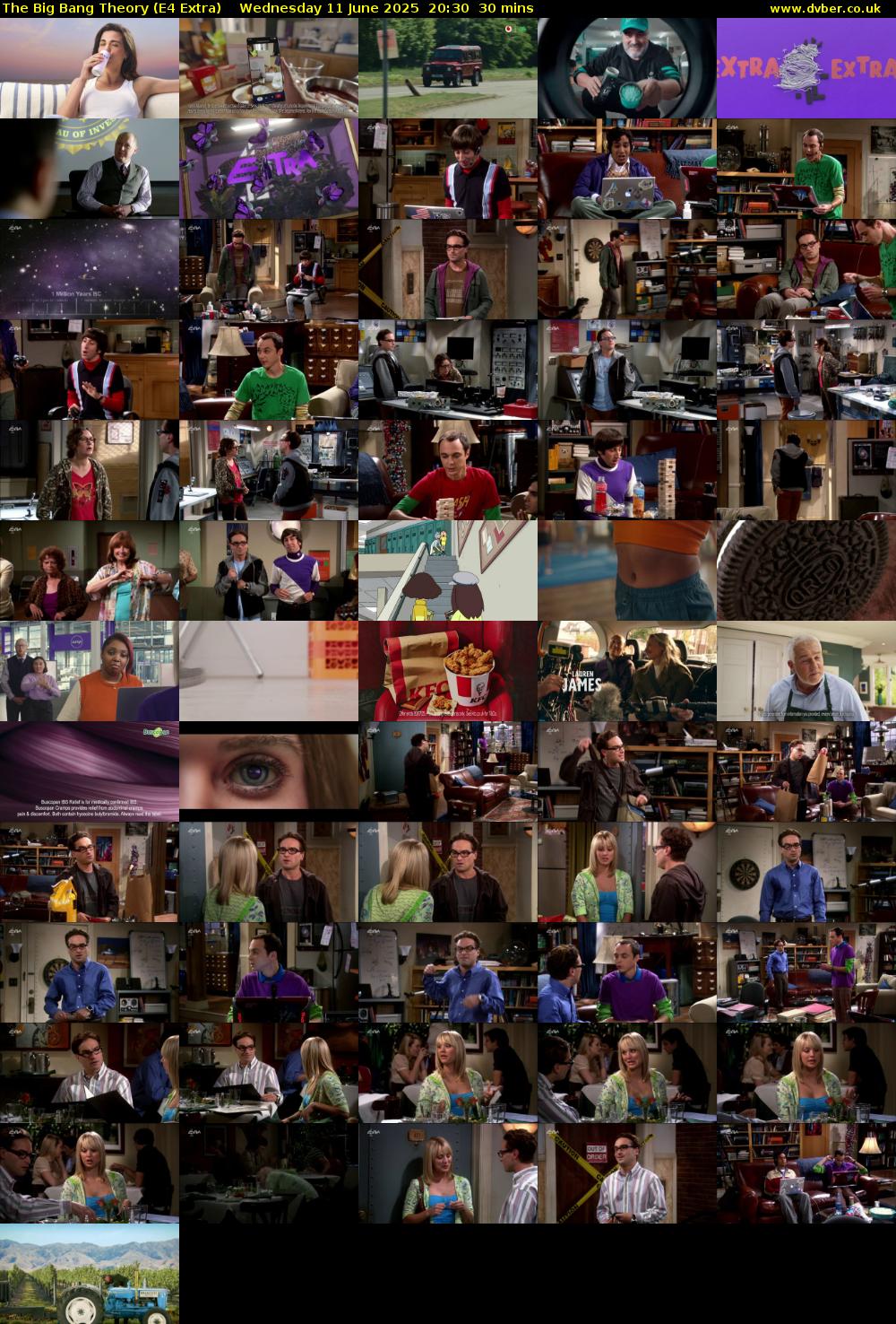 The Big Bang Theory (E4 Extra) Wednesday 11 June 2025 20:30 - 21:00