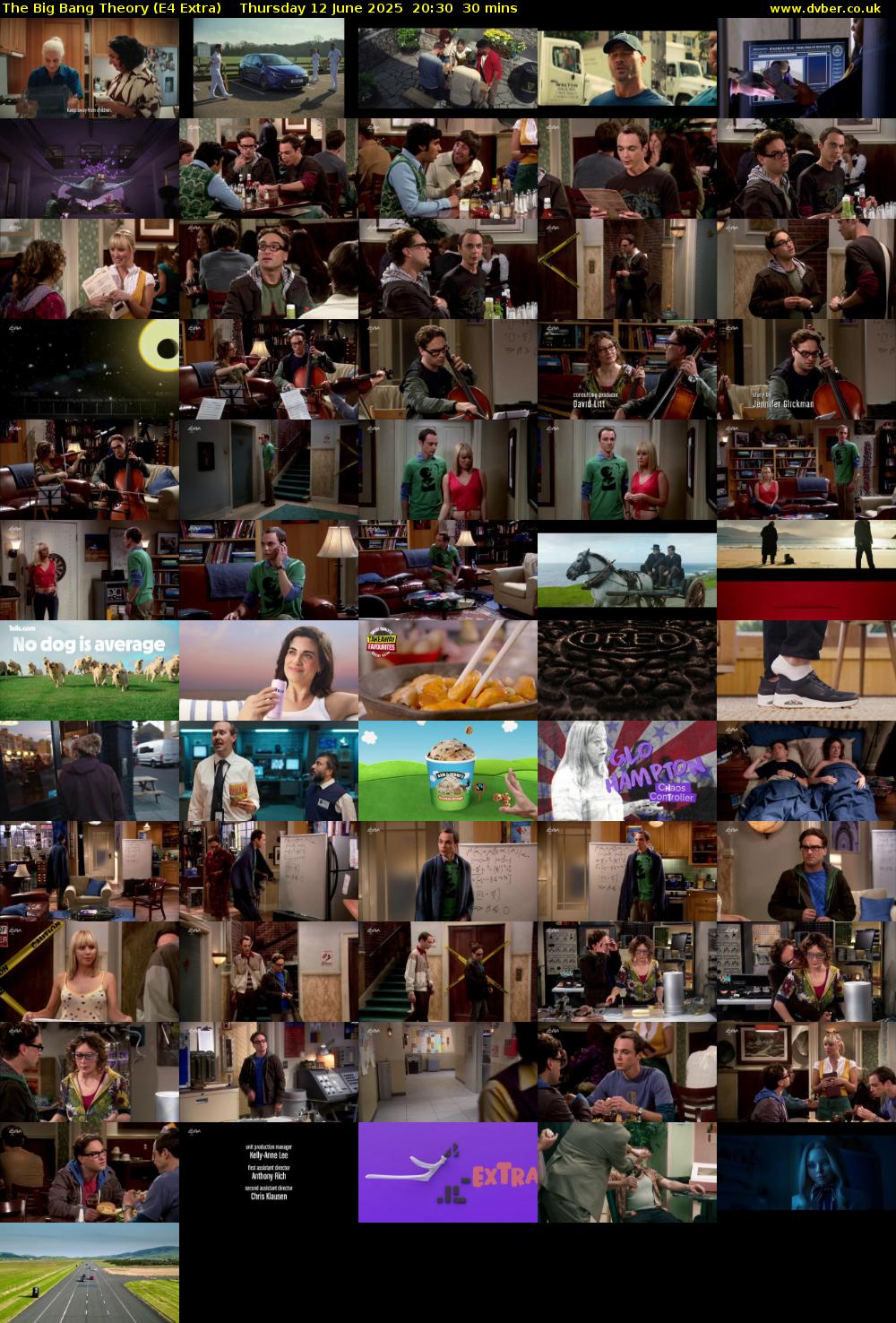 The Big Bang Theory (E4 Extra) Thursday 12 June 2025 20:30 - 21:00