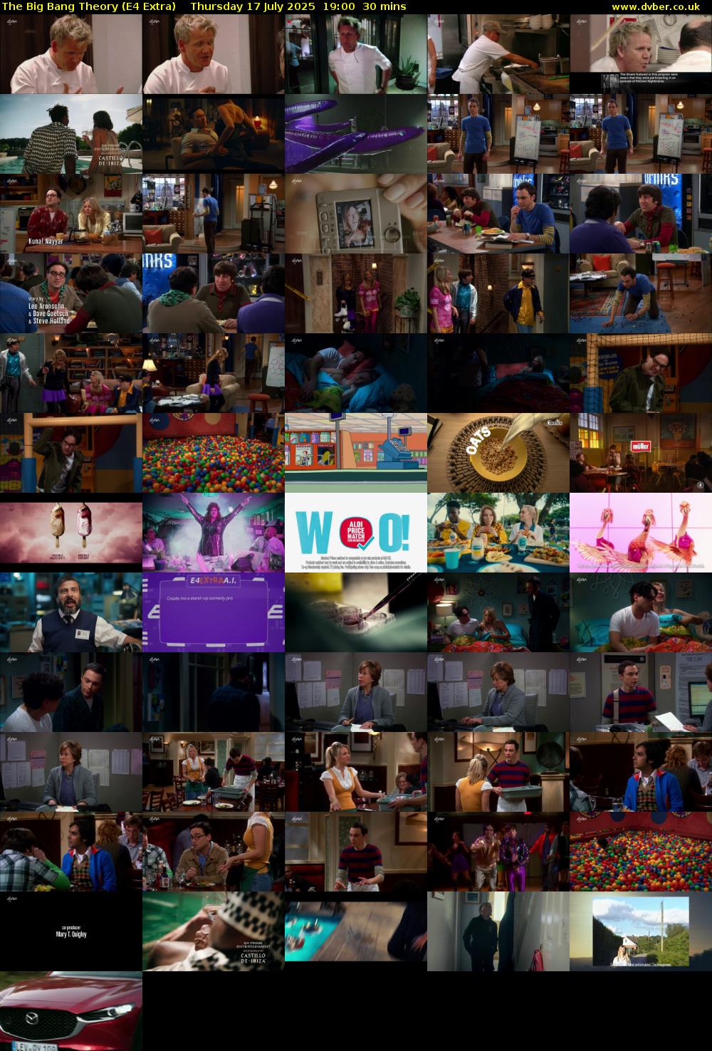 The Big Bang Theory (E4 Extra) Thursday 17 July 2025 19:00 - 19:30
