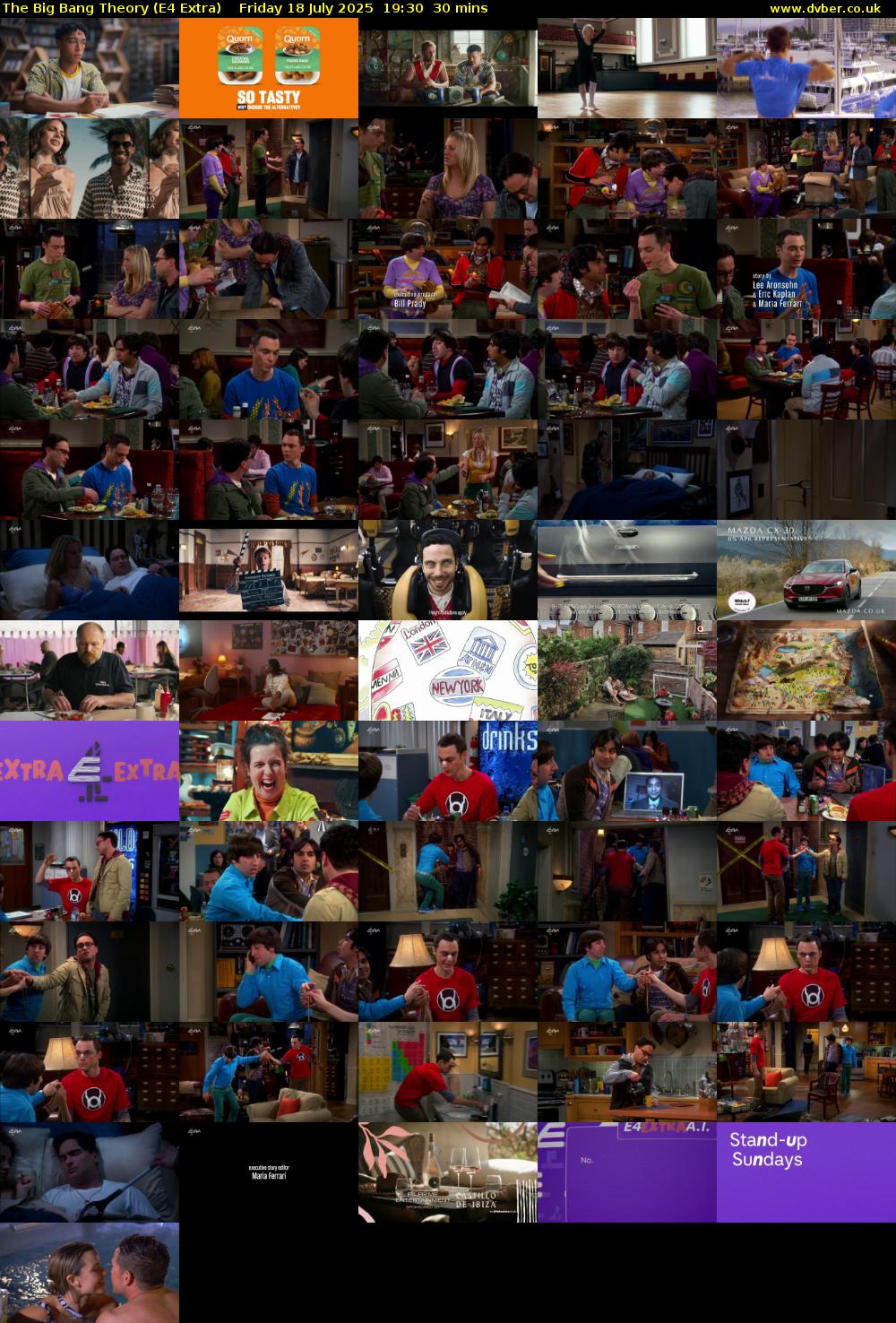 The Big Bang Theory (E4 Extra) Friday 18 July 2025 19:30 - 20:00
