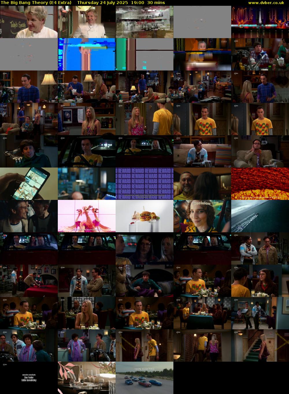 The Big Bang Theory (E4 Extra) Thursday 24 July 2025 19:00 - 19:30