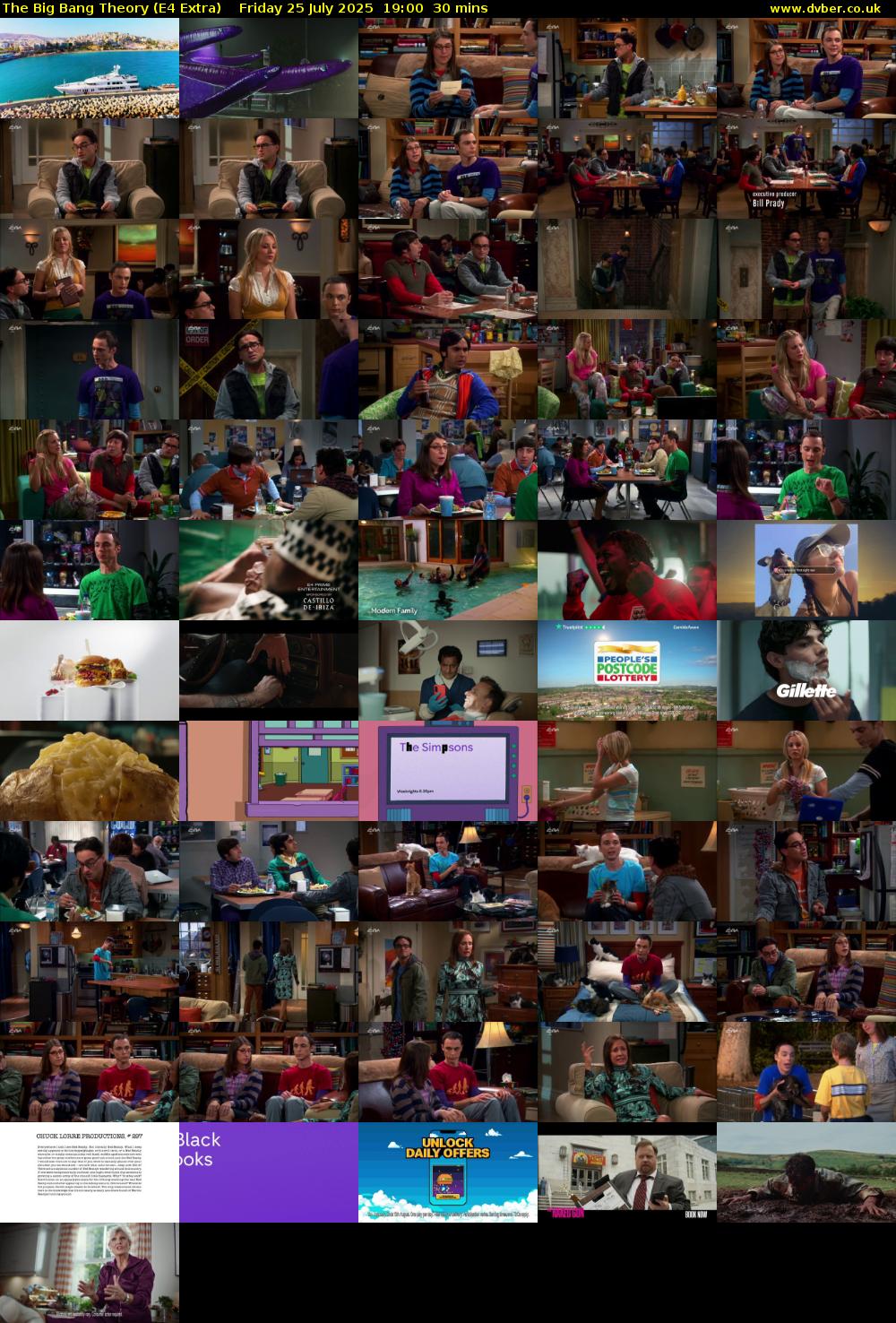 The Big Bang Theory (E4 Extra) Friday 25 July 2025 19:00 - 19:30