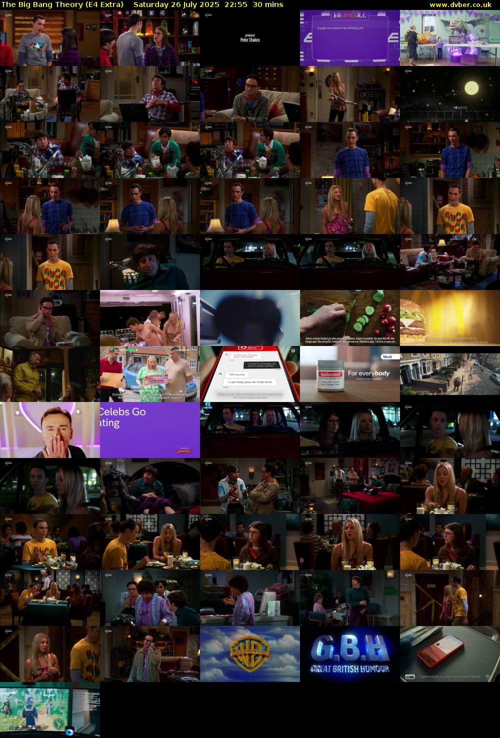 The Big Bang Theory (E4 Extra) Saturday 26 July 2025 22:55 - 23:25
