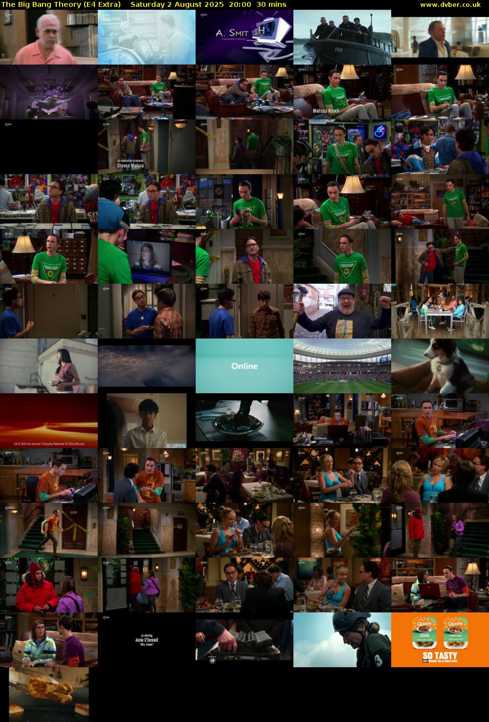 The Big Bang Theory (E4 Extra) Saturday 2 August 2025 20:00 - 20:30