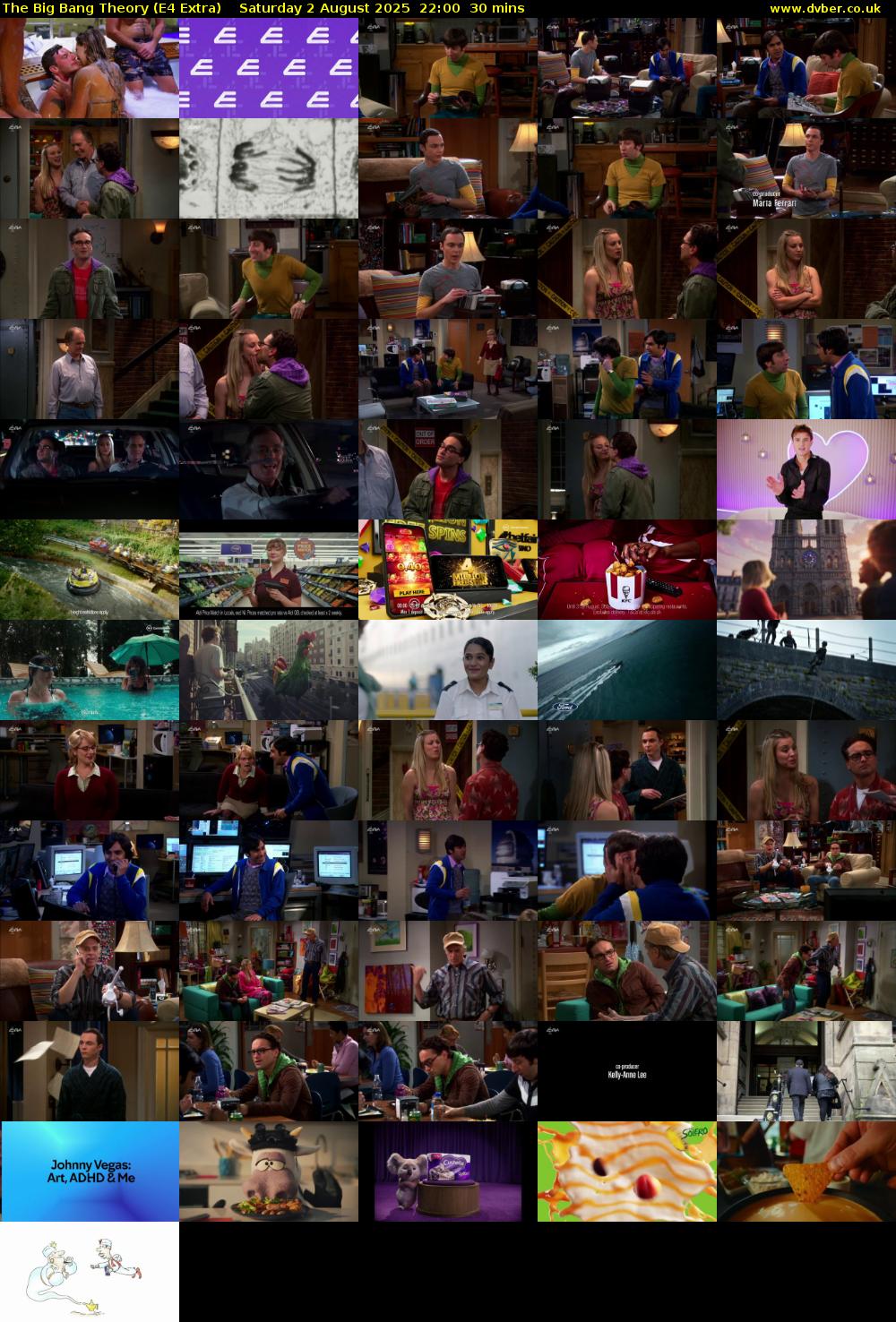 The Big Bang Theory (E4 Extra) Saturday 2 August 2025 22:00 - 22:30