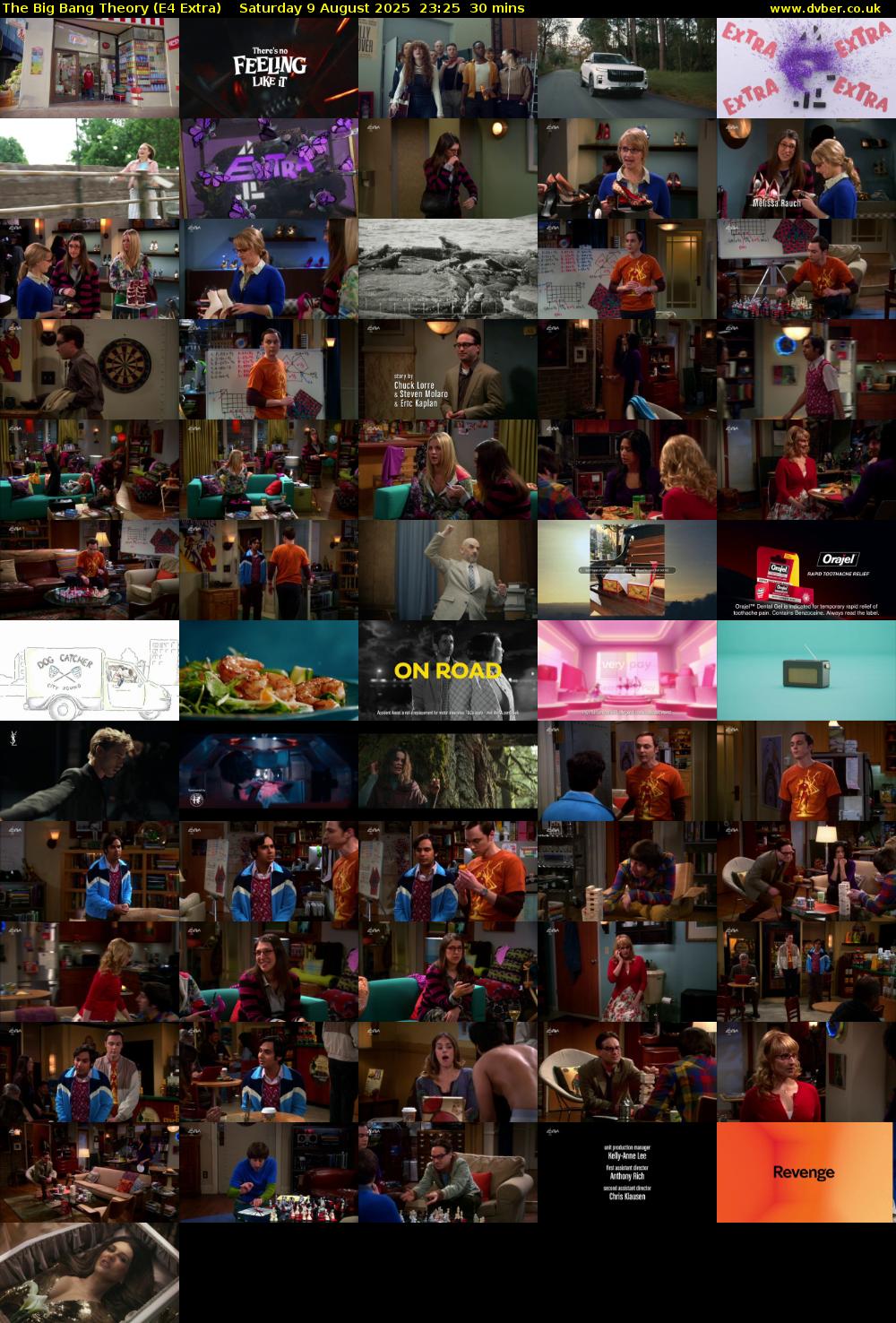 The Big Bang Theory (E4 Extra) Saturday 9 August 2025 23:25 - 23:55