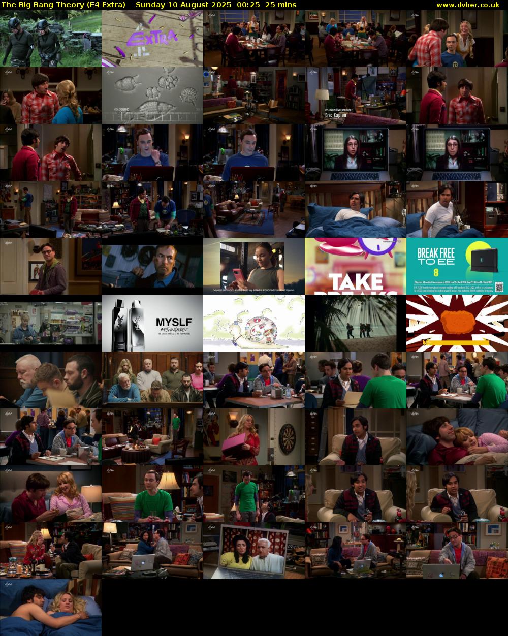 The Big Bang Theory (E4 Extra) Sunday 10 August 2025 00:25 - 00:50