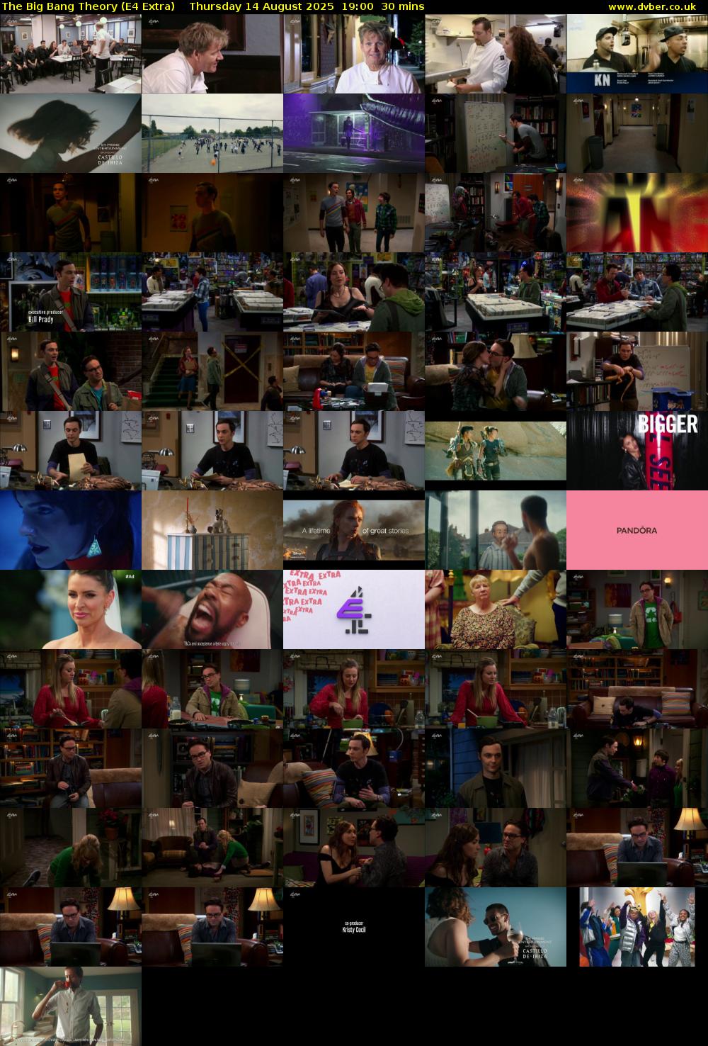 The Big Bang Theory (E4 Extra) Thursday 14 August 2025 19:00 - 19:30