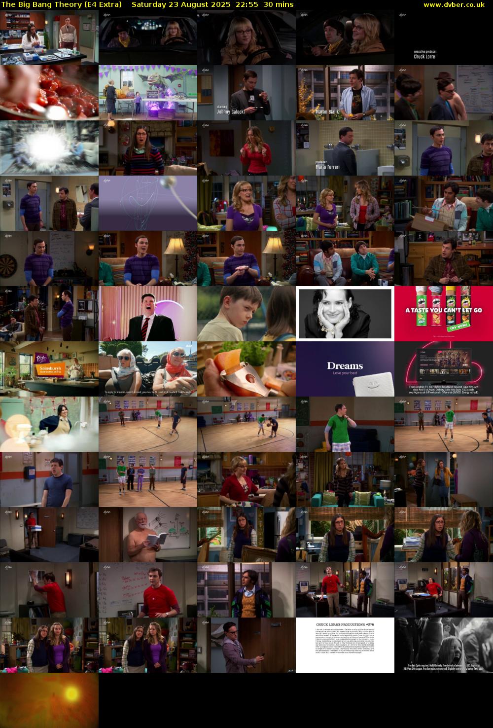 The Big Bang Theory (E4 Extra) Saturday 23 August 2025 22:55 - 23:25