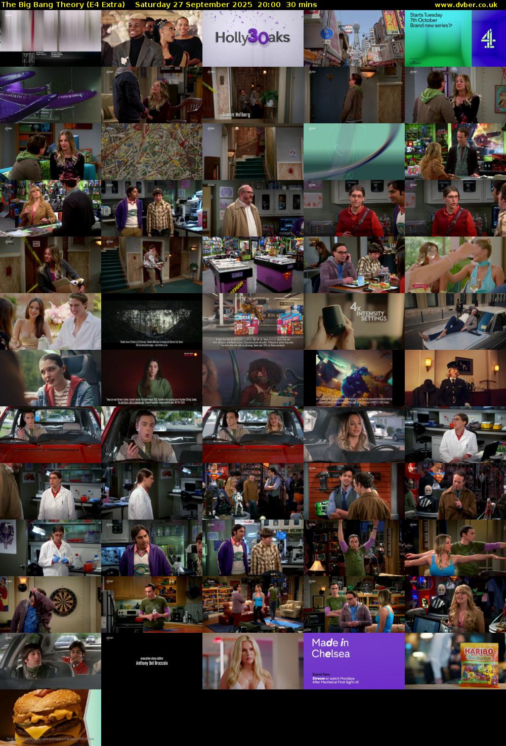 The Big Bang Theory (E4 Extra) Saturday 27 September 2025 20:00 - 20:30