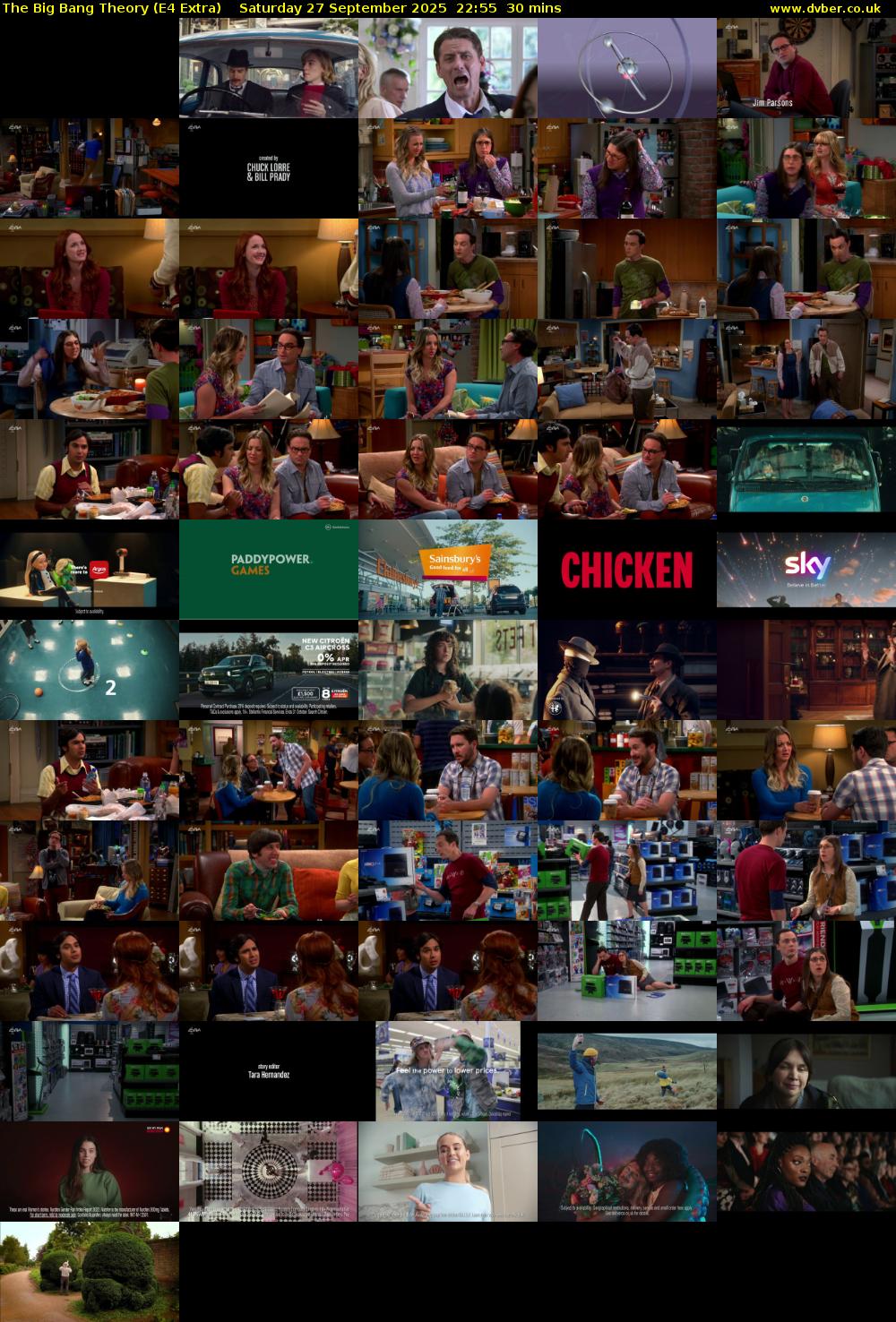 The Big Bang Theory (E4 Extra) Saturday 27 September 2025 22:55 - 23:25