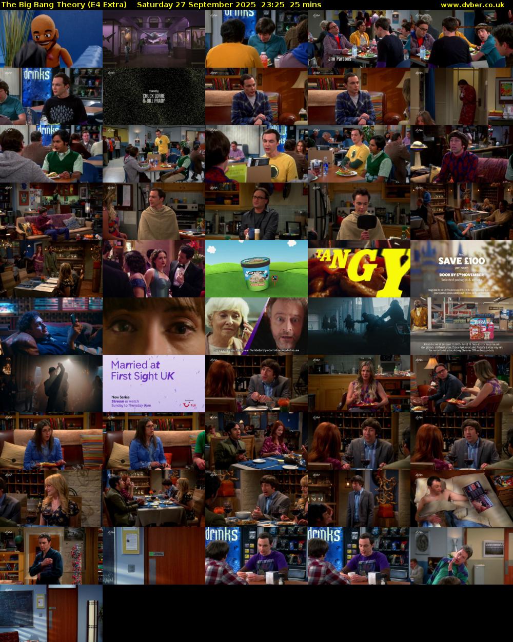 The Big Bang Theory (E4 Extra) Saturday 27 September 2025 23:25 - 23:50