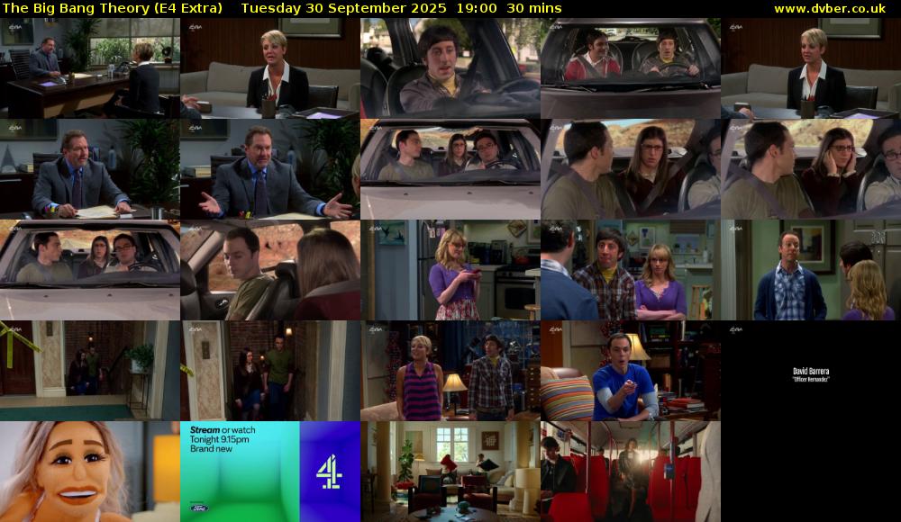 The Big Bang Theory (E4 Extra) Tuesday 30 September 2025 19:00 - 19:30