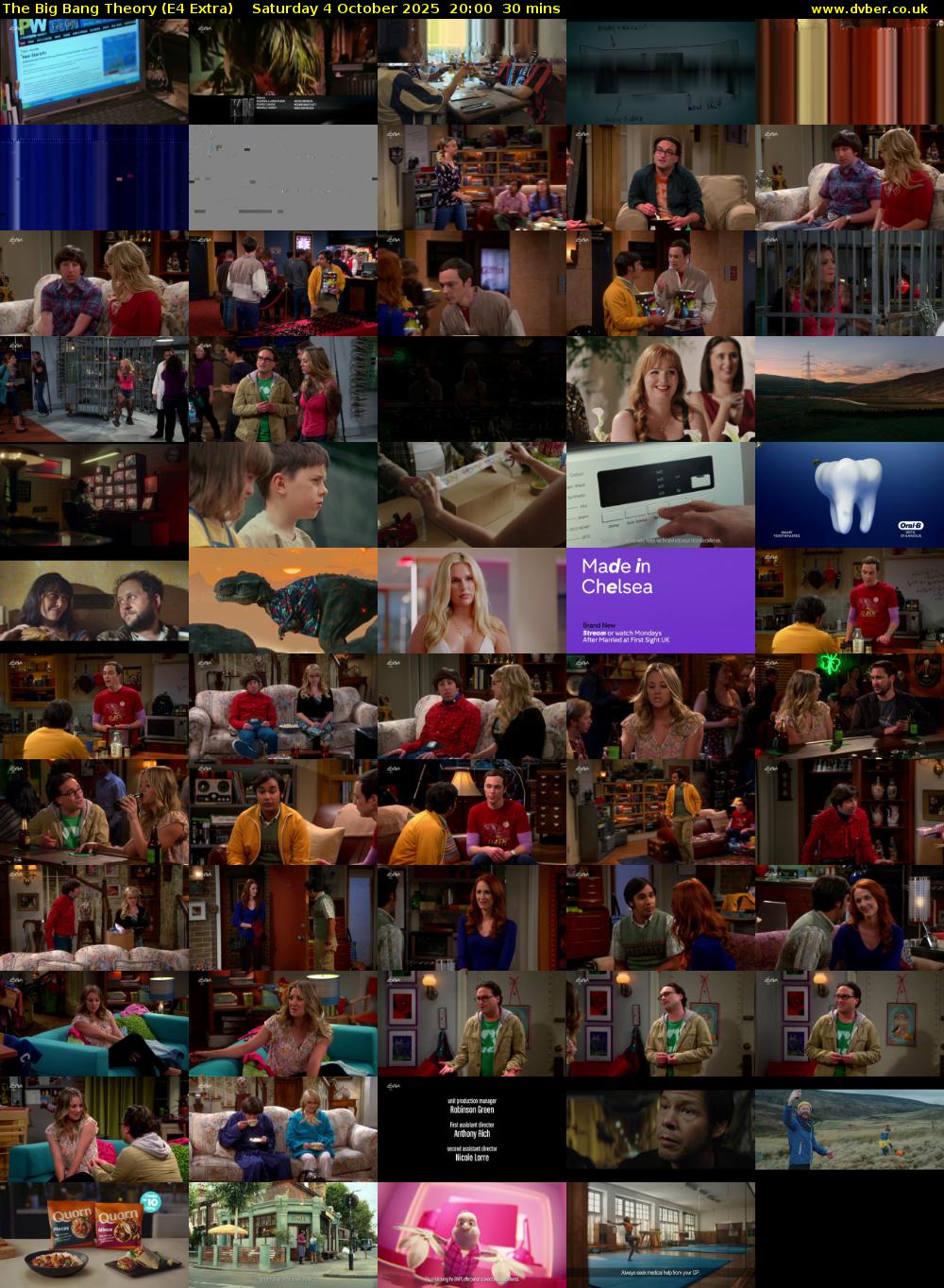 The Big Bang Theory (E4 Extra) Saturday 4 October 2025 20:00 - 20:30