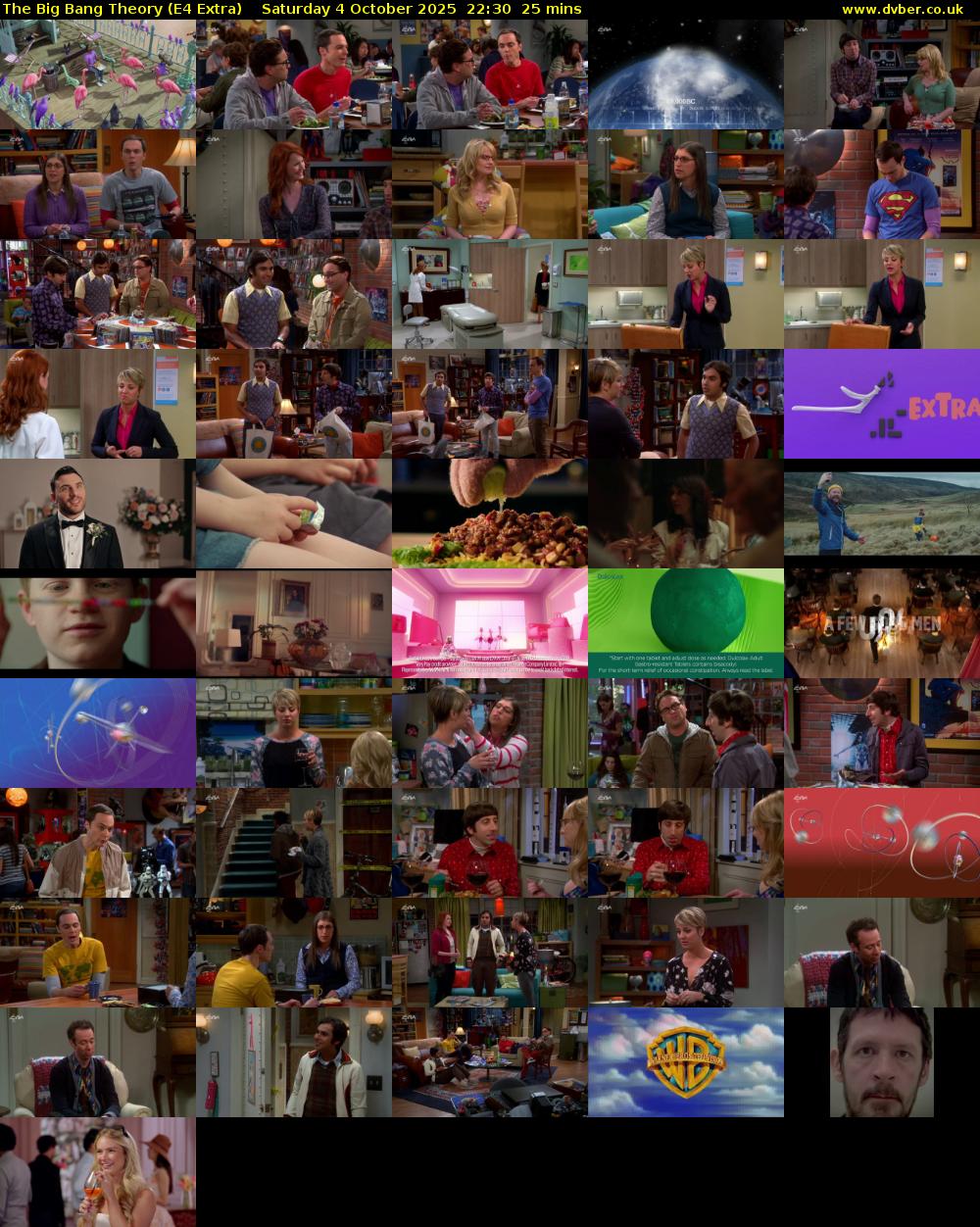 The Big Bang Theory (E4 Extra) Saturday 4 October 2025 22:30 - 22:55