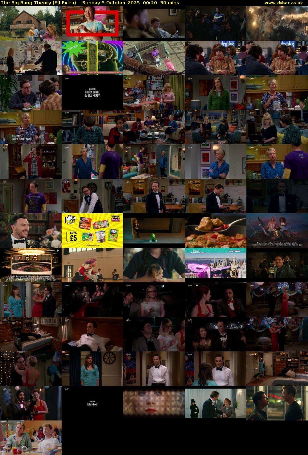 The Big Bang Theory (E4 Extra) Sunday 5 October 2025 00:20 - 00:50