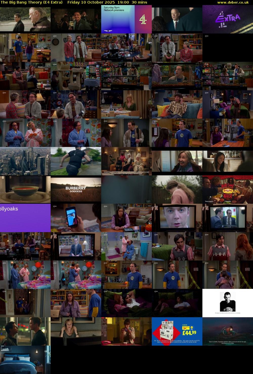 The Big Bang Theory (E4 Extra) Friday 10 October 2025 19:00 - 19:30
