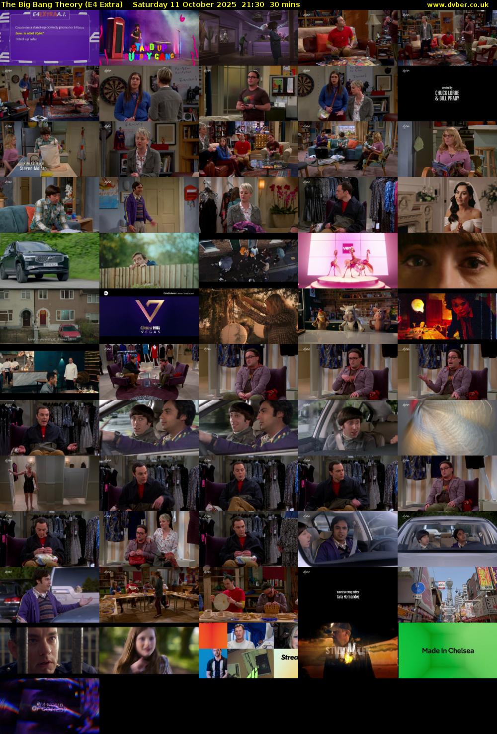 The Big Bang Theory (E4 Extra) Saturday 11 October 2025 21:30 - 22:00