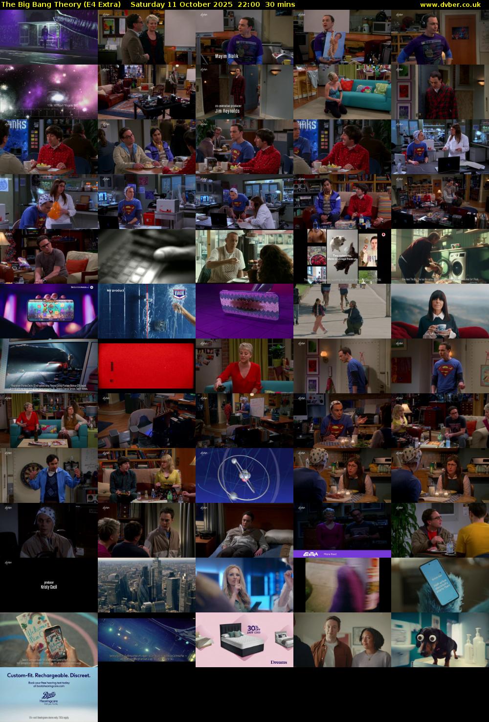 The Big Bang Theory (E4 Extra) Saturday 11 October 2025 22:00 - 22:30