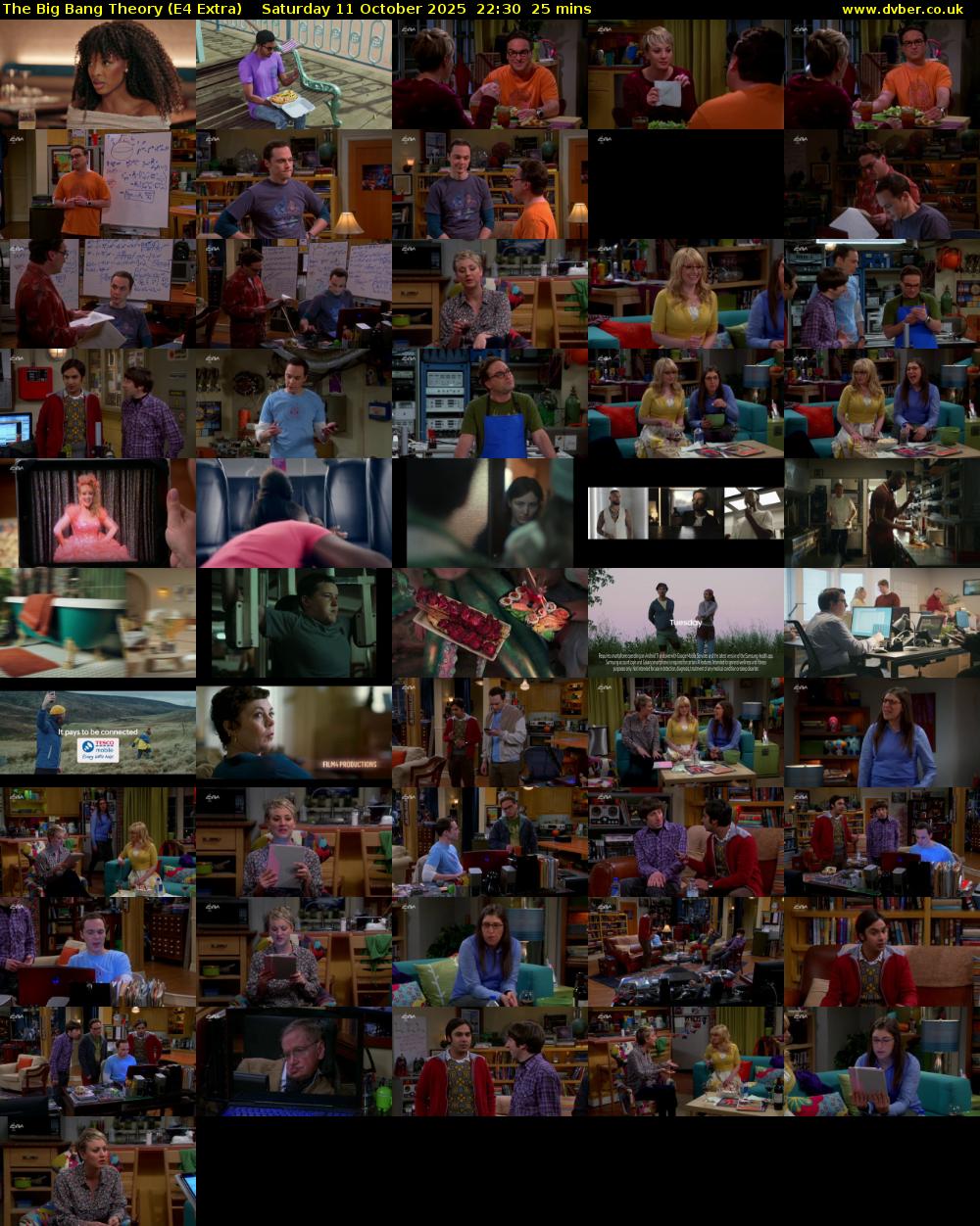 The Big Bang Theory (E4 Extra) Saturday 11 October 2025 22:30 - 22:55