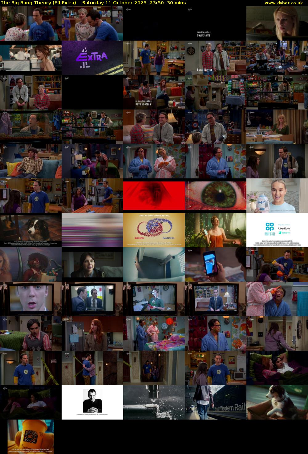 The Big Bang Theory (E4 Extra) Saturday 11 October 2025 23:50 - 00:20