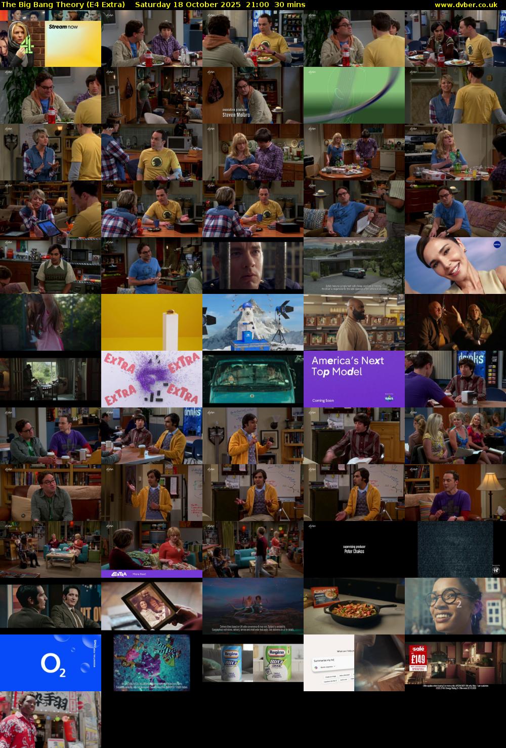 The Big Bang Theory (E4 Extra) Saturday 18 October 2025 21:00 - 21:30