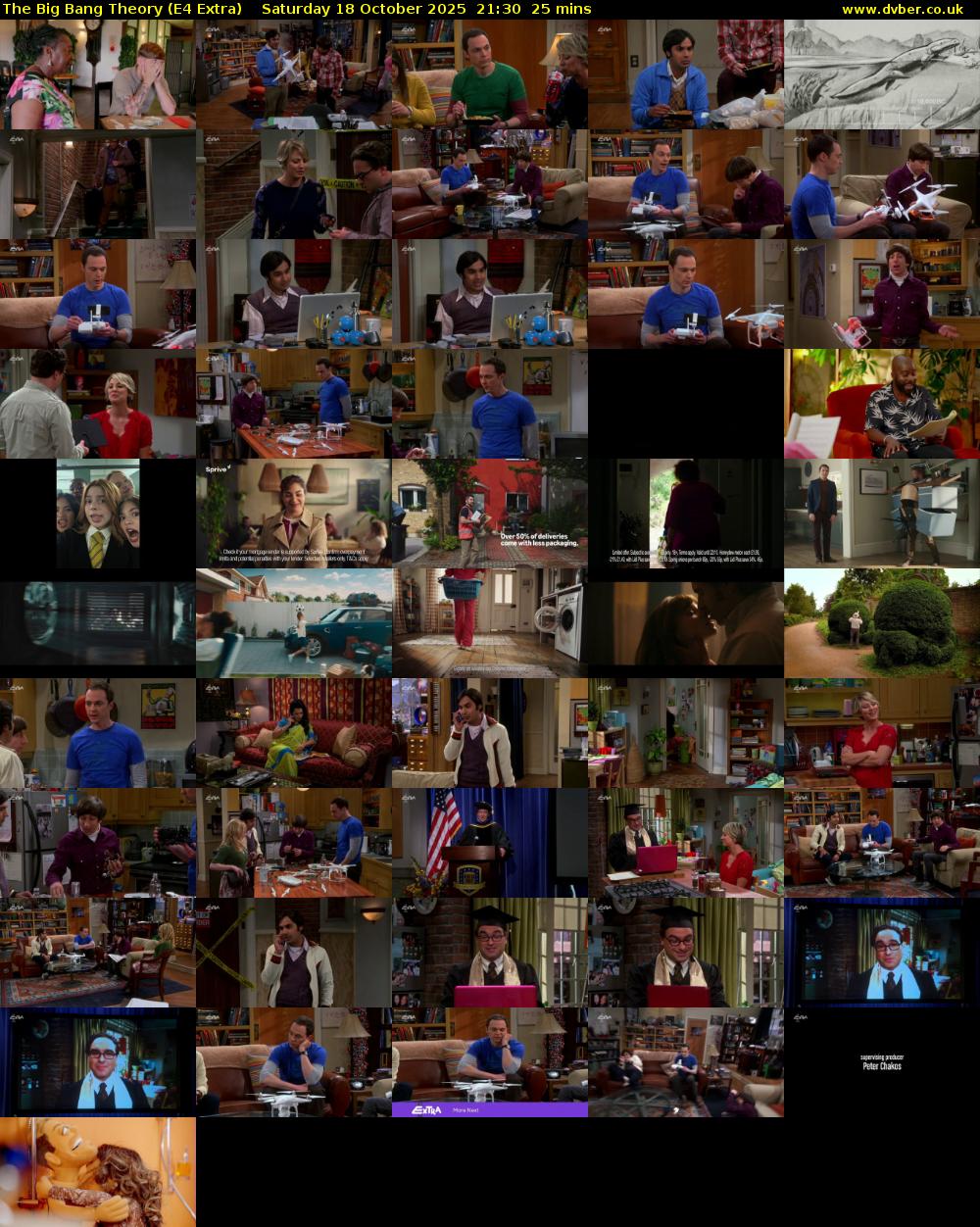 The Big Bang Theory (E4 Extra) Saturday 18 October 2025 21:30 - 21:55