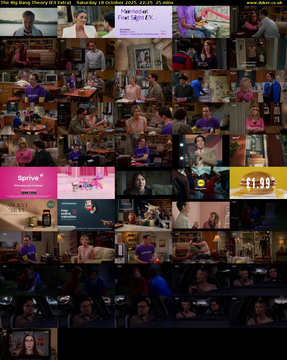 The Big Bang Theory (E4 Extra) Saturday 18 October 2025 22:25 - 22:50