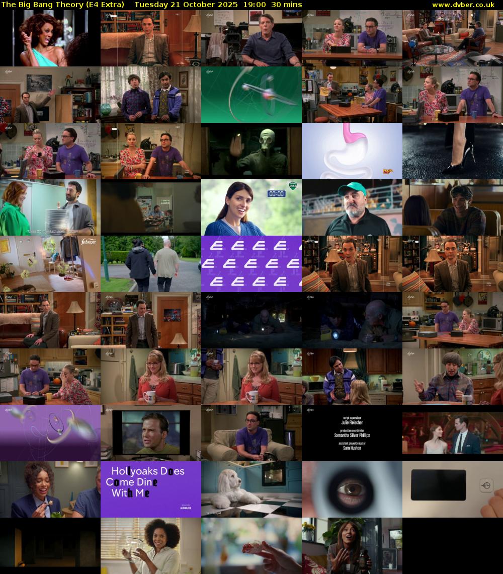 The Big Bang Theory (E4 Extra) Tuesday 21 October 2025 19:00 - 19:30