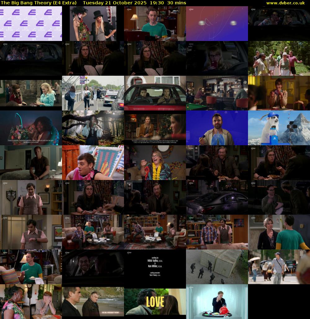 The Big Bang Theory (E4 Extra) Tuesday 21 October 2025 19:30 - 20:00